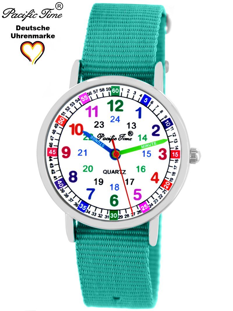 Pacific Gratis und Versand Armbanduhr türkis Mix Lernuhr Wechselarmband, Quarzuhr Design - Match Kinder Time