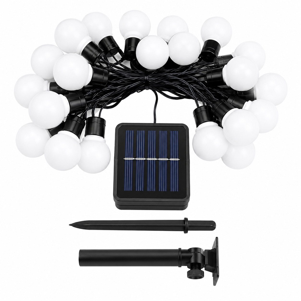 Lisabonde LED-Lichterkette Lichterkette Außen Solar LED Warmweiß 6.5m 30er Party Deko Balkon, Automatische Einschaltung bei Dämmerung