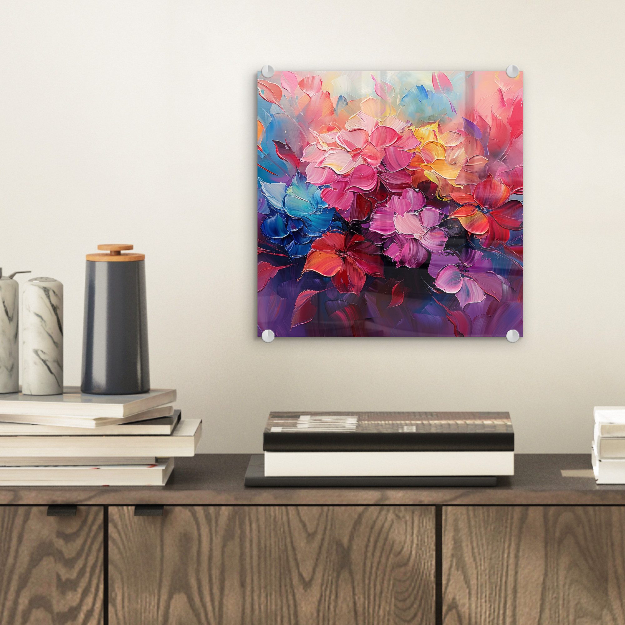 MuchoWow Acrylglasbild Blumen - Malerei - günstig online kaufen