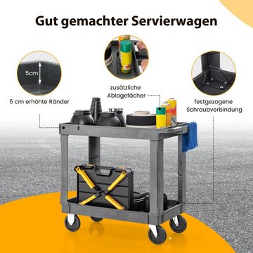 COSTWAY Werkstattwagen, 2 Etagen, max. Traglast:250,00 kg, mit Griff