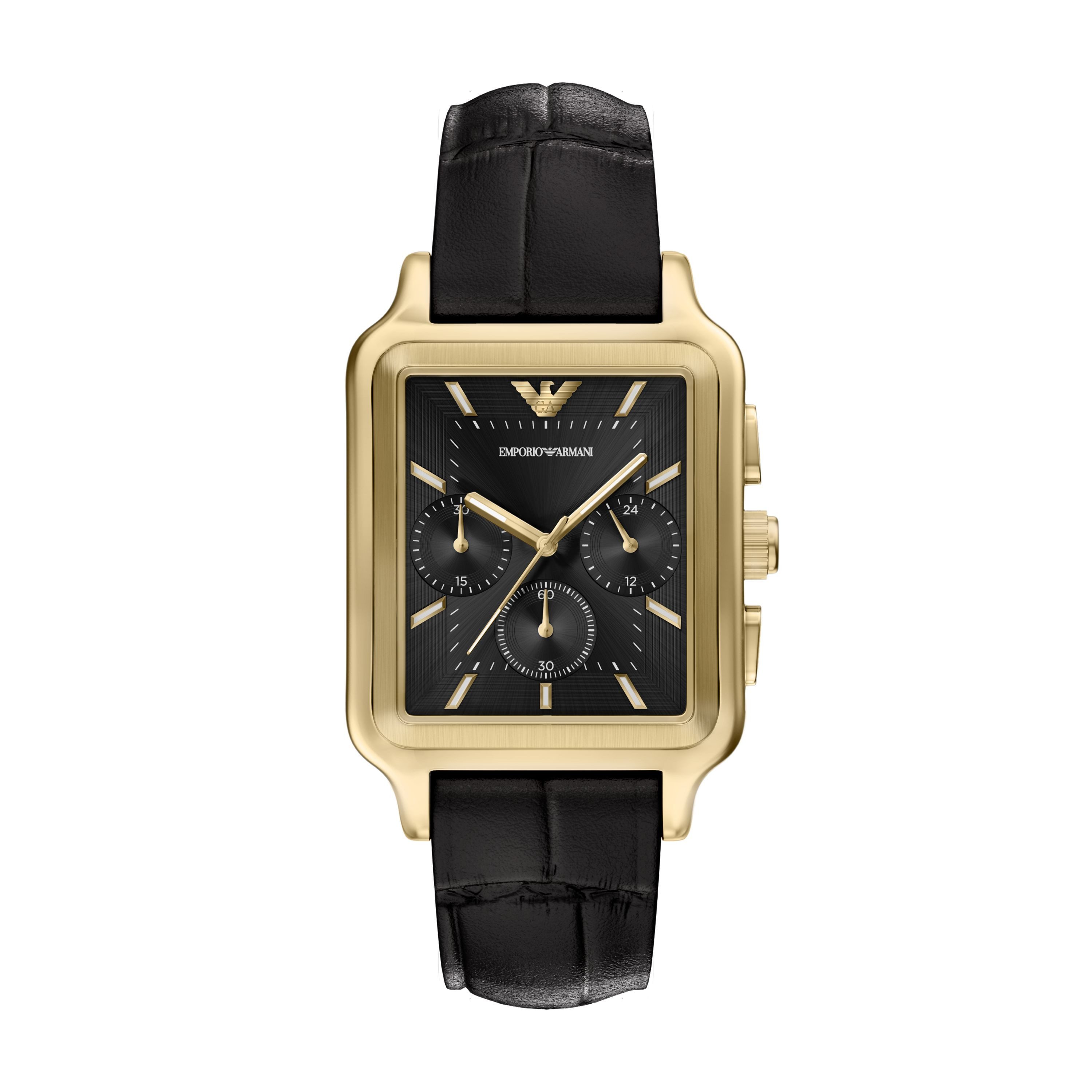 Emporio Armani Chronograph AR11753, Quarzuhr, Armbanduhr, Herrenuhr, Lederarmband, analog