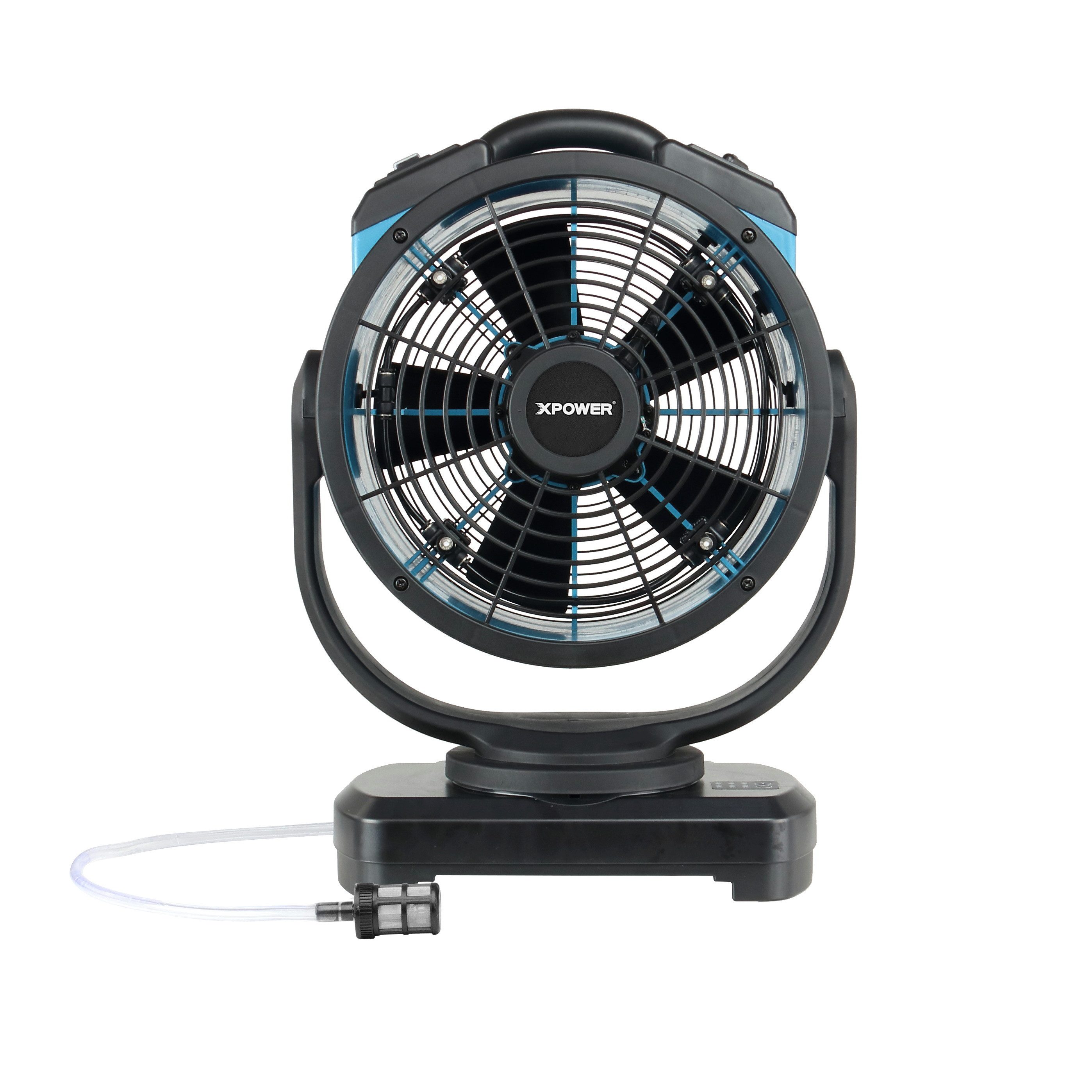 XPOWER Ventilatorkombigerät Mobiler Wassertank mit tragbarem Vernebelungsventilator-Set, Energieeinsparung, Ausgestattet mit einem Wasserpumpenventilator