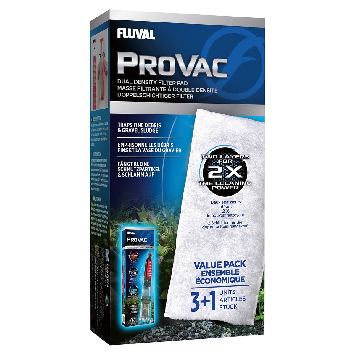 Aquariumfilter Pro Vac Ersatzfilterpatrone 4er