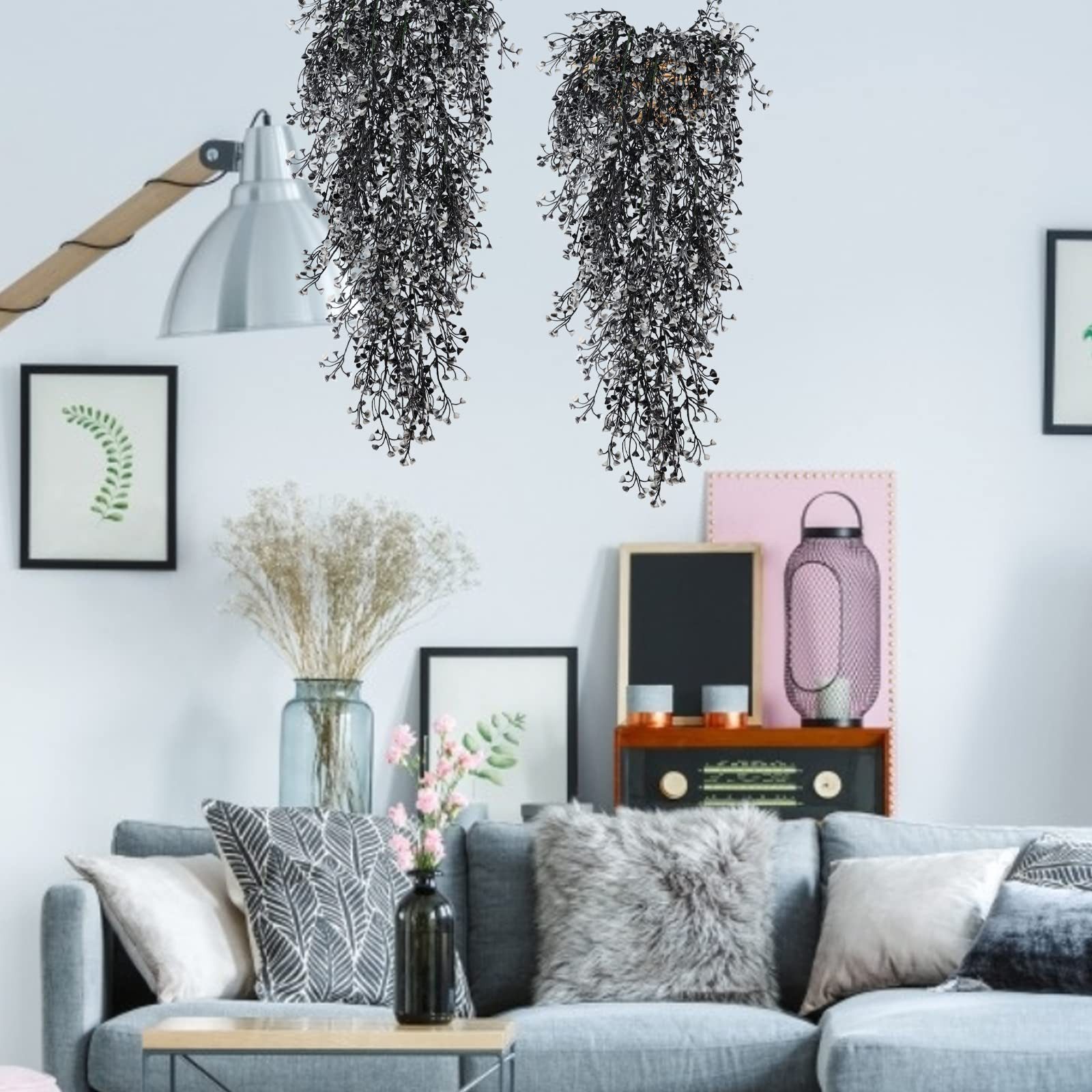 Kunstblumenstrauß 2er-Set künstliche Hängepflanzen – Große künstliche Pflanzen, Agger, künstlicher Efeu – Deko Für Innen- & Außenbereich – Bild 5 von 5