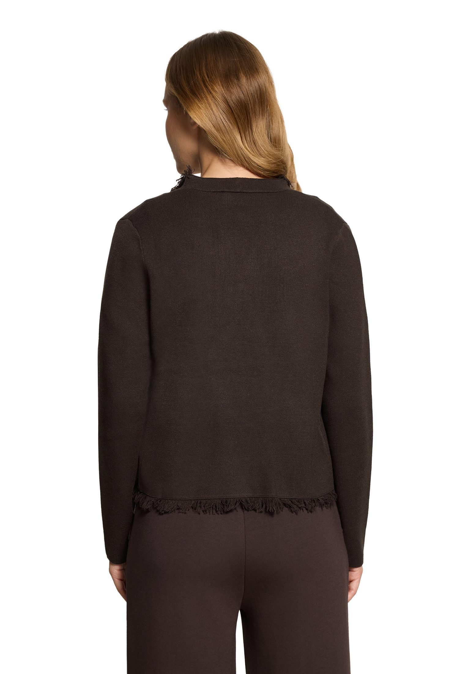 Cartoon Strickjacke Damen mit Fransen (1-tlg)