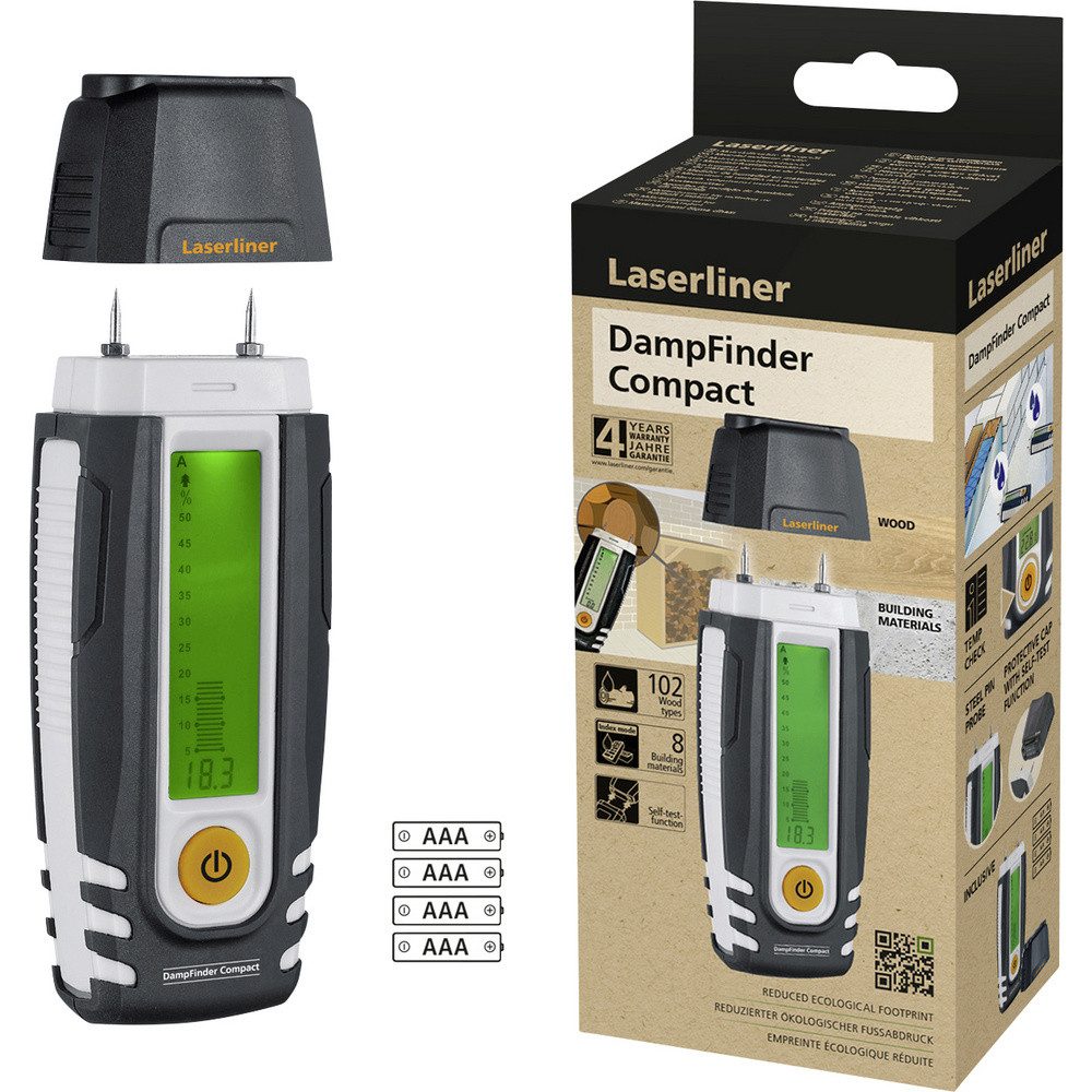 LASERLINER Feuchtigkeitsmesser Laserliner DampFinder Compact Materialfeuchtemessgerät