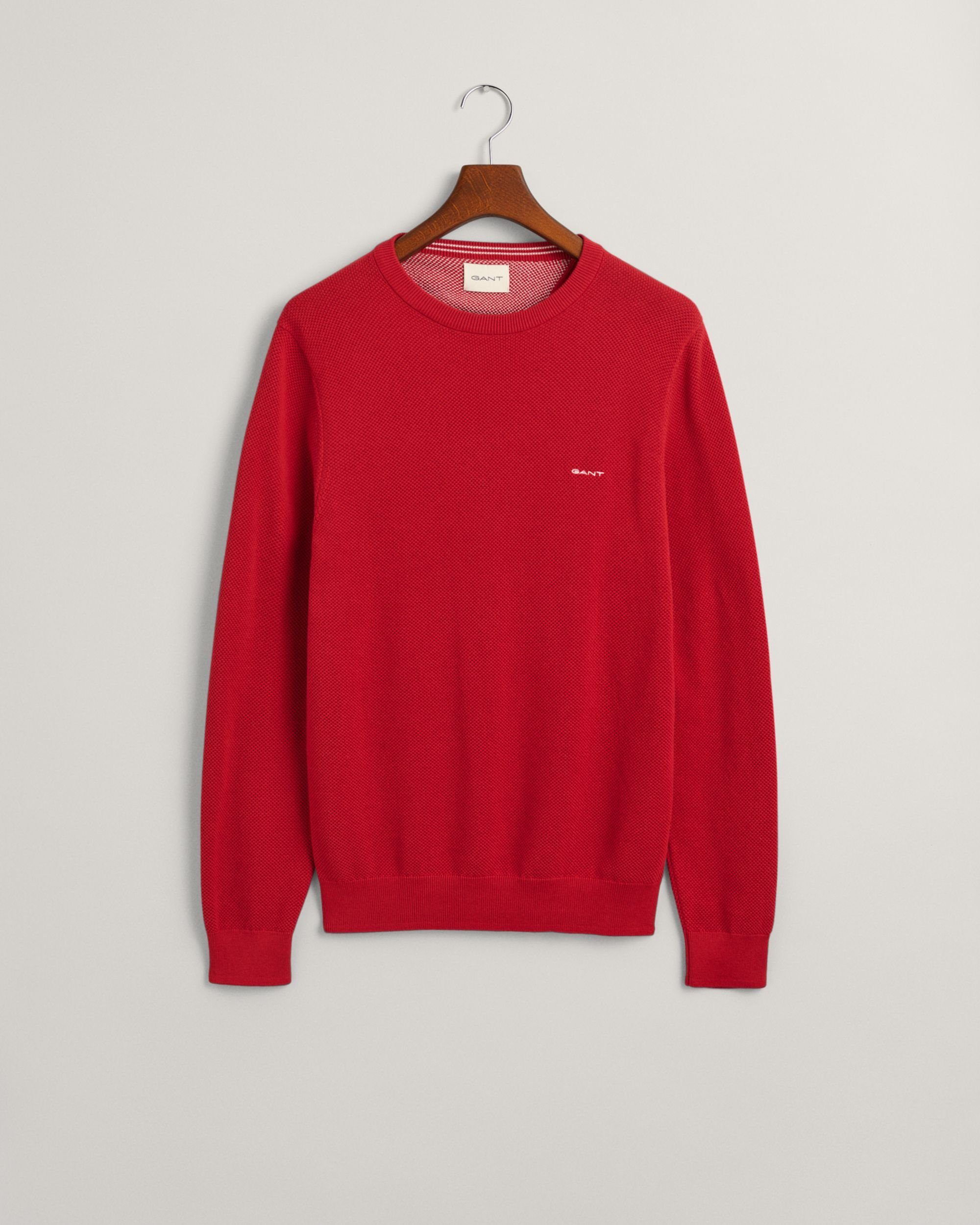 Kapuzenpullover Rundhalspullover aus Baumwoll-Piqué