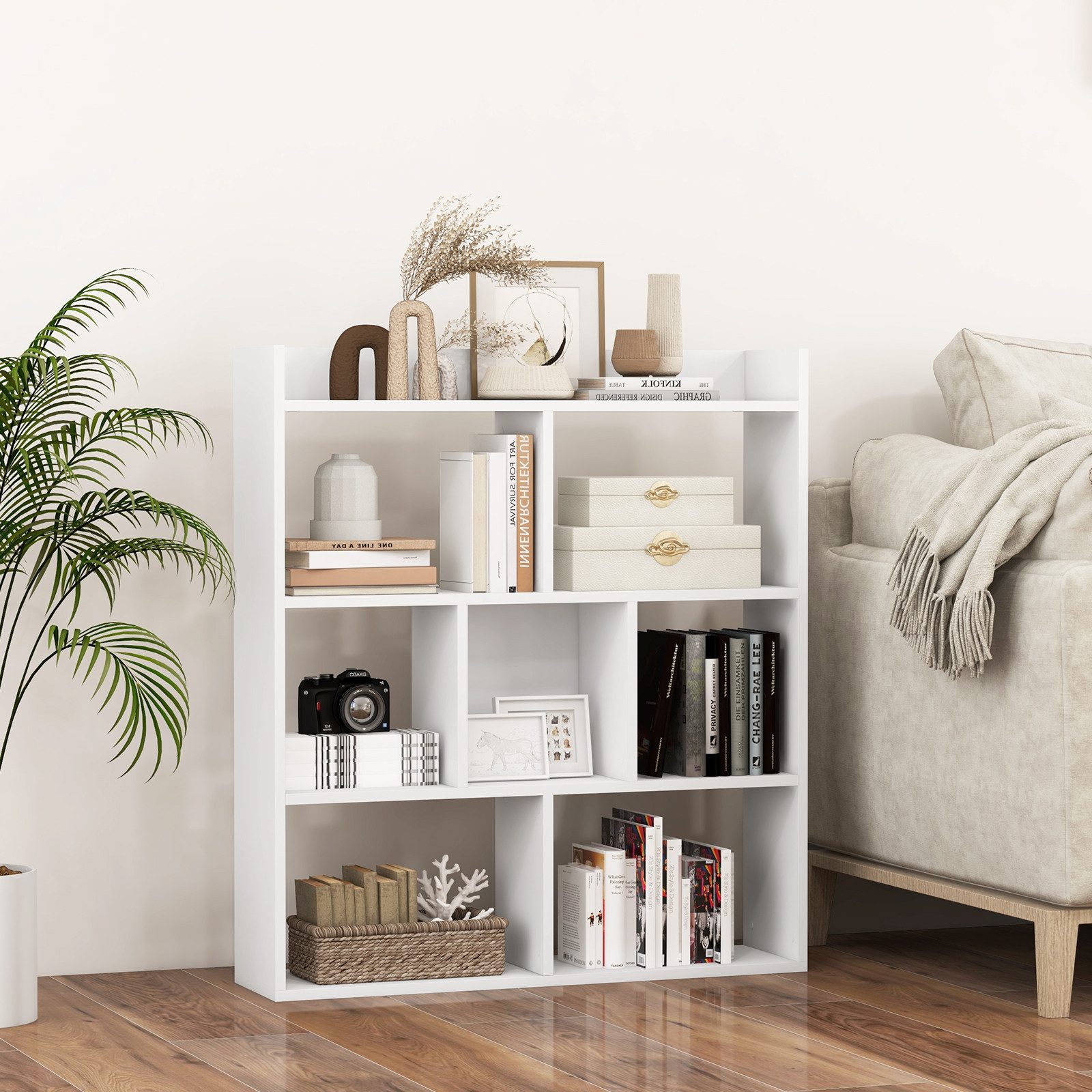 COSTWAY Bücherregal, mit 7 Würfeln & günstig online kaufen