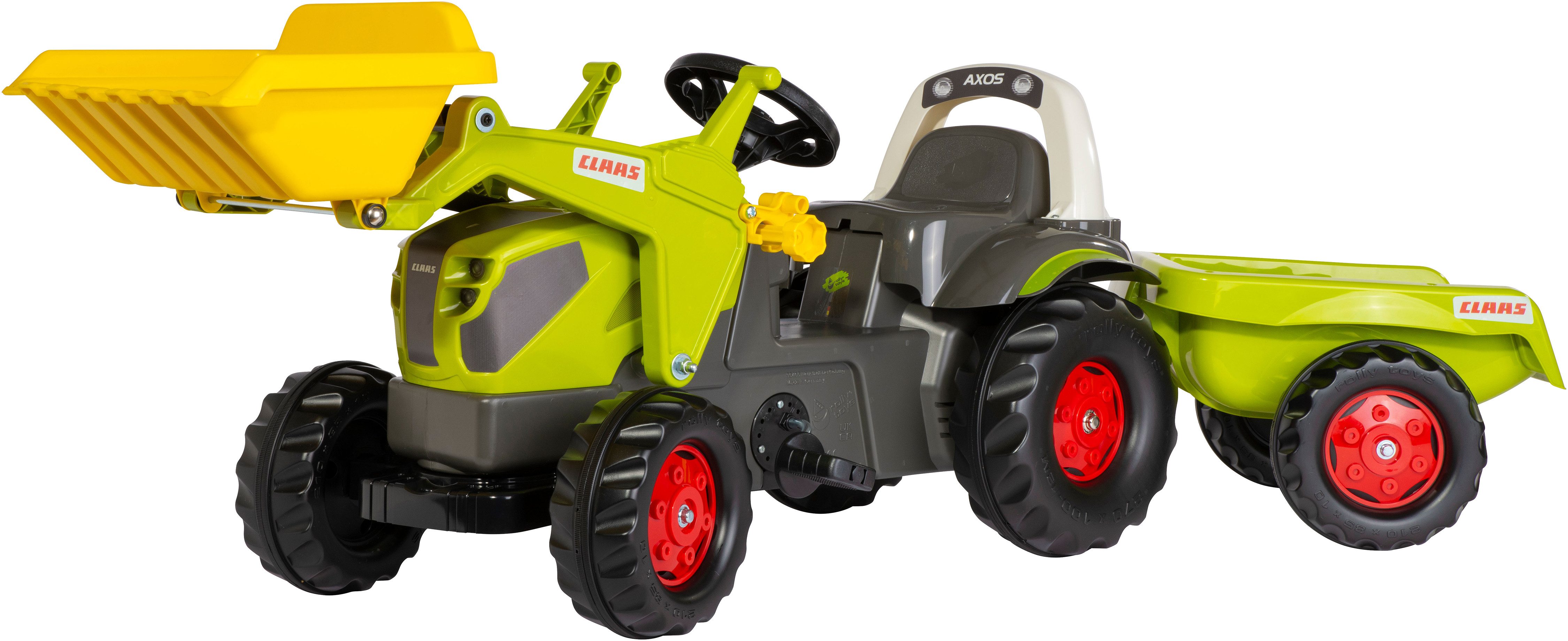 rolly toys® Trettraktor rollyKid Claas Axos 240 mit Frontlader und Anhänger