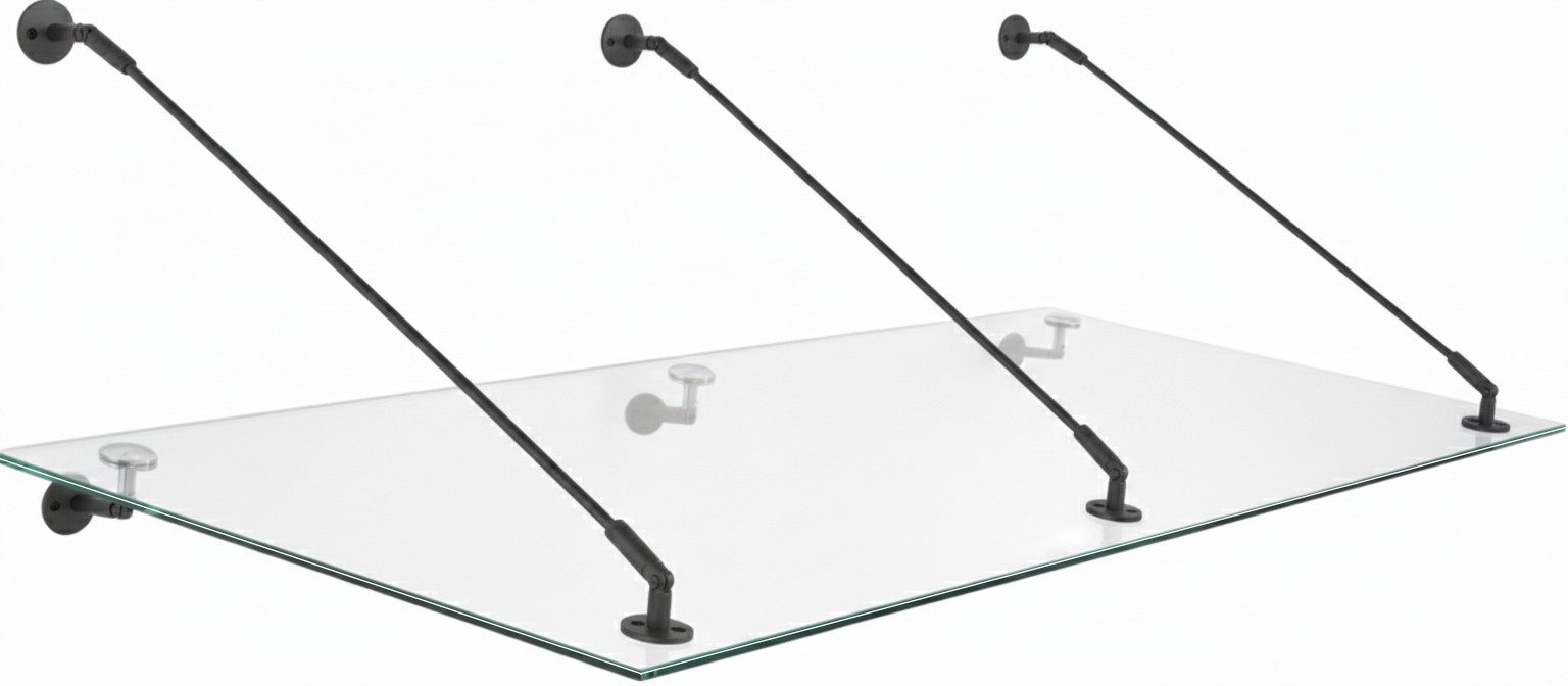Glaszentrum Hagen Vordach Glaszentrum Hagen 230x90 cm Glasvordach Klar BK-STB