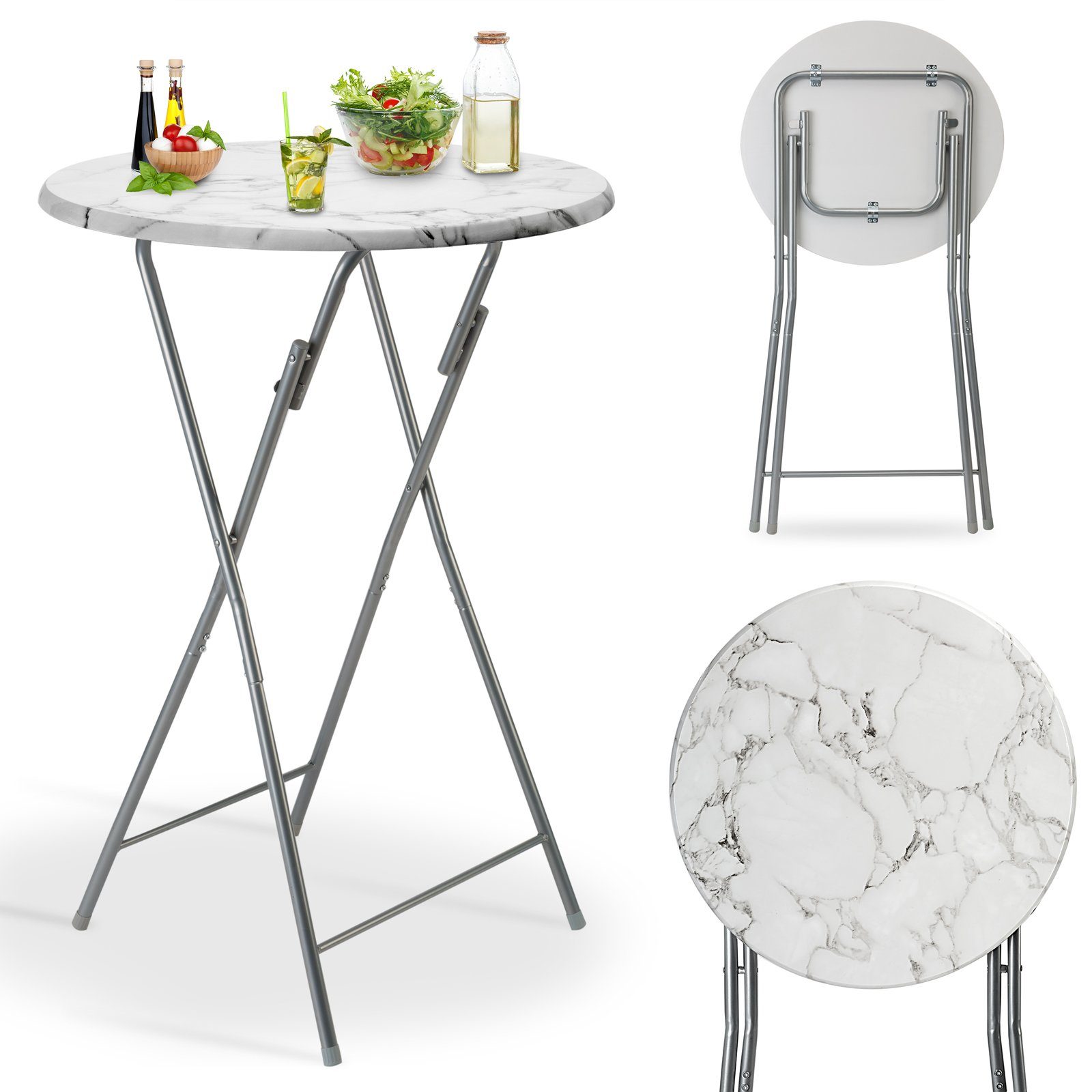 Casaria Stehtisch (1-St), Bistrotisch Ø 60 cm • platzsparend