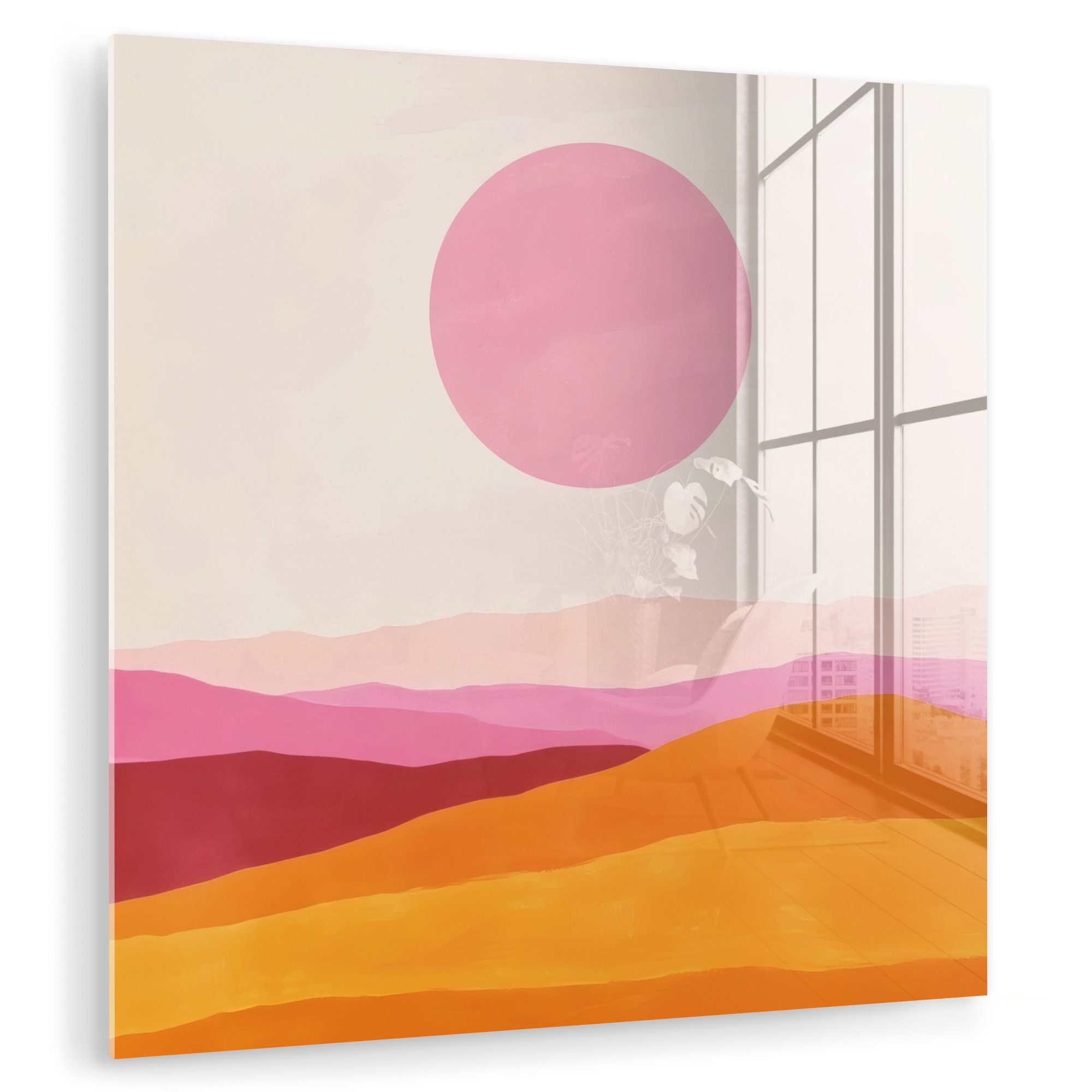 MuchoWow Acrylglasbild Hügel - Orange - günstig online kaufen