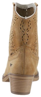 Mustang Shoes Westernstiefelette Cowboy Stiefelette, Boots mit aufwändiger Perforation am Schaft