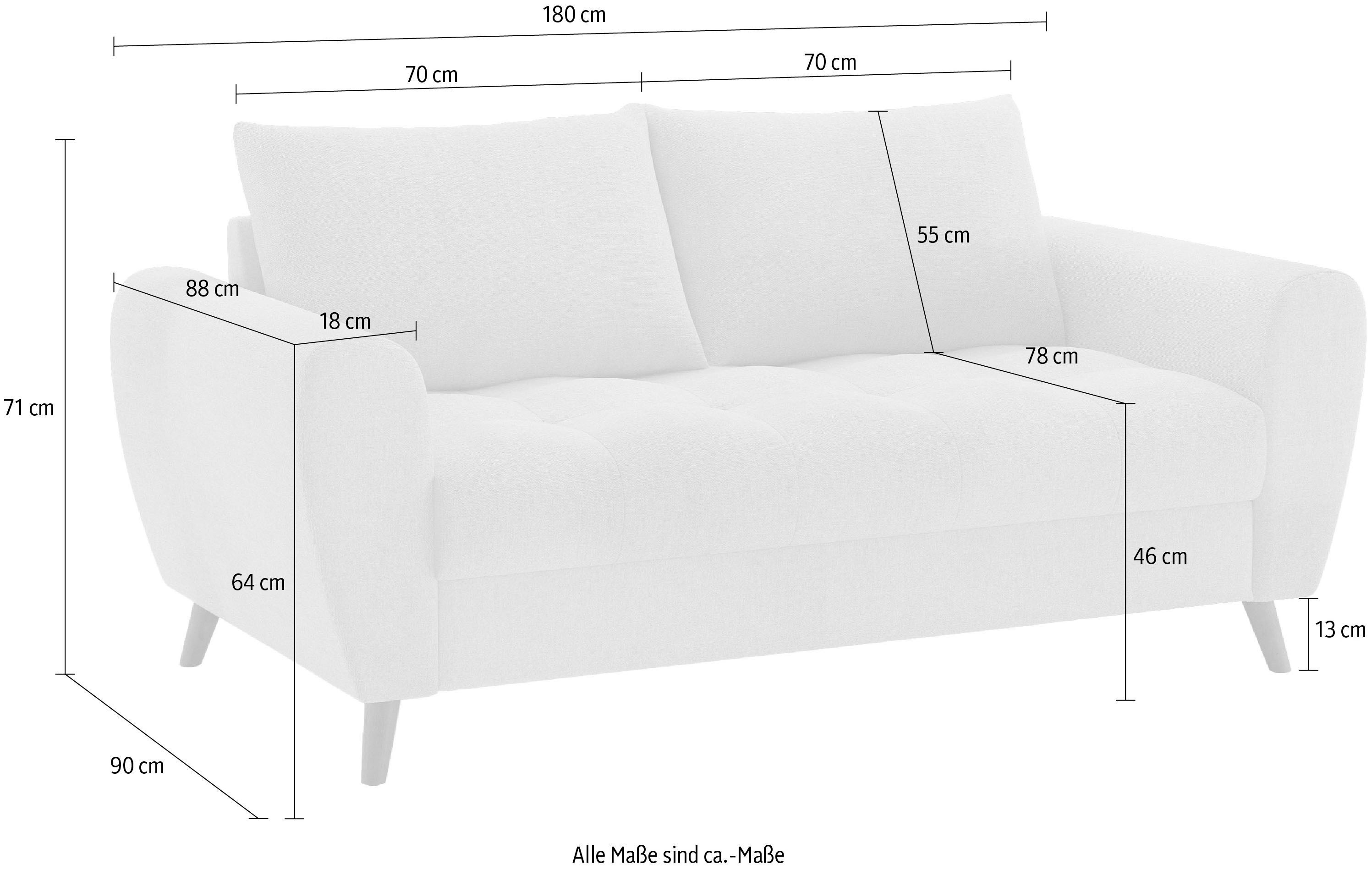 Mr. Couch 2,5-Sitzer Blackburn II, Mit Kaltschaumpolsterung bis 140 kg belastbar