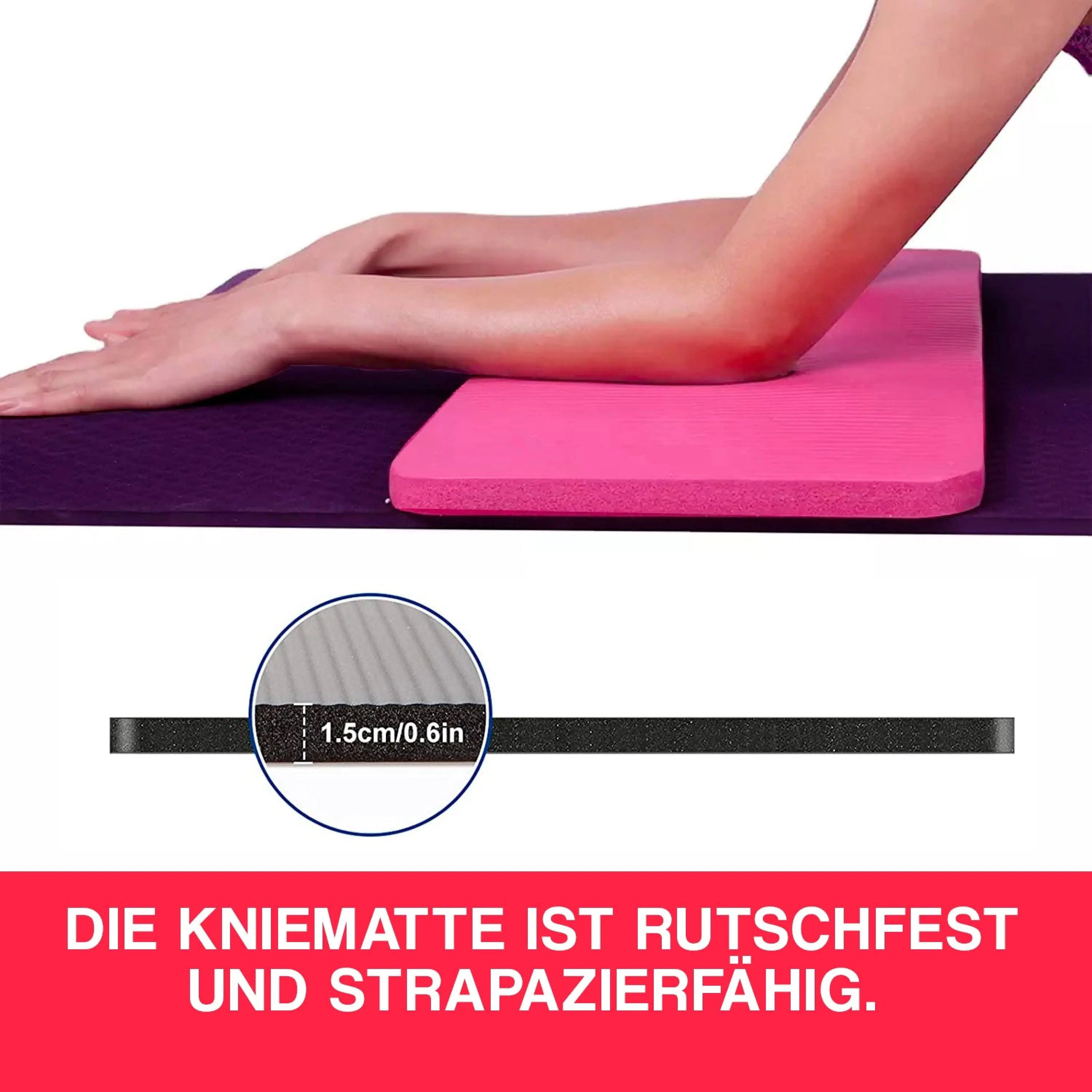 Sport-Knight® Fitnessmatte Kniematte (1,5cm Hoch), extra dick, rutschfest & langlebig