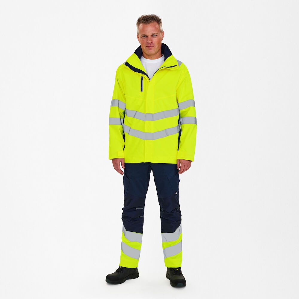 FE ENGEL Arbeitsjacke Safety Shellparka Jacke atmungsaktiv sowie wasser- und winddicht