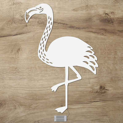 Namofactur LED Nachtlicht Flamingo Wandlampe, Nachtlicht Flamingo Holz Wand Deko Lampe Kinder, Ohne Zugschalter/Stern, LED fest integriert, Warmweiß