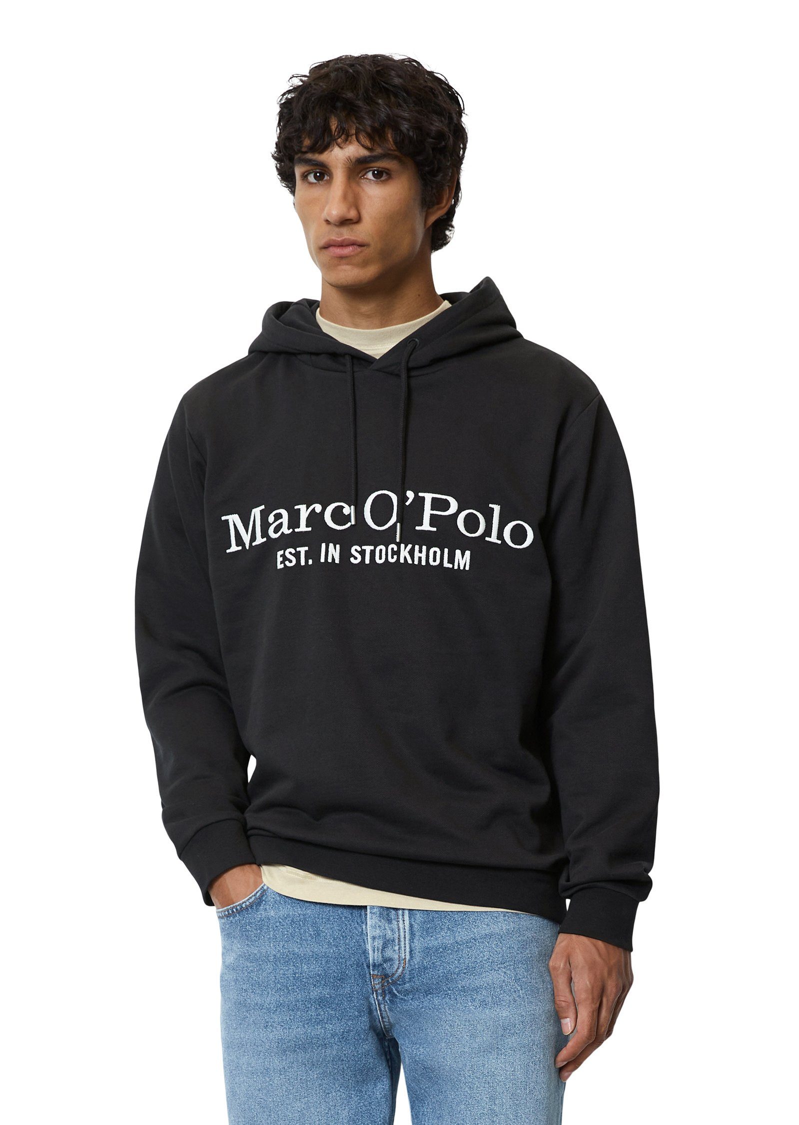 Bio-Baumwolle hochwertiger Marc O'Polo schwarz aus Sweatshirt