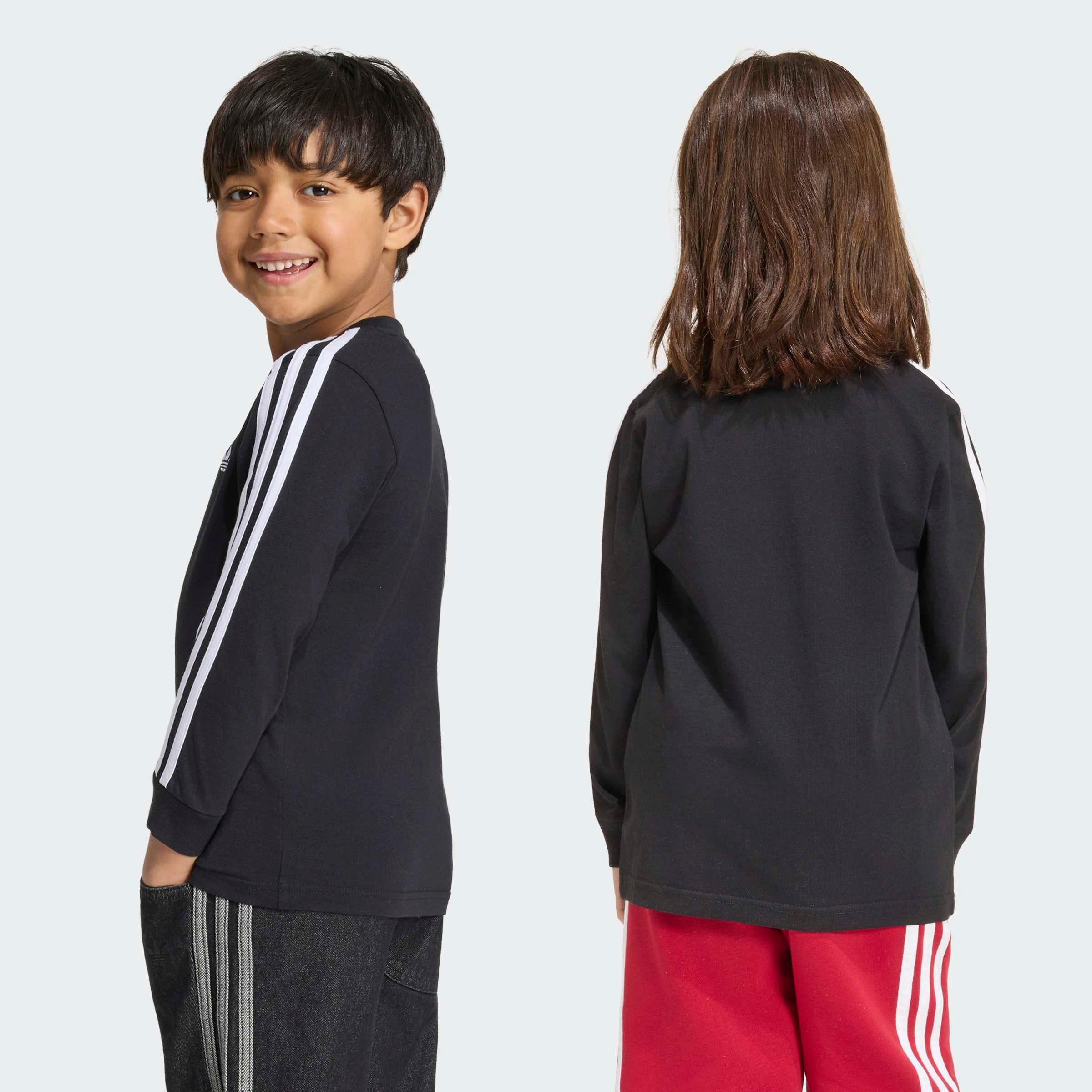 adidas Originals Langarmshirt 3 STRIPE LS für Kinder, sportlicher Stil, ohne Verschluss, aus Baumwolle