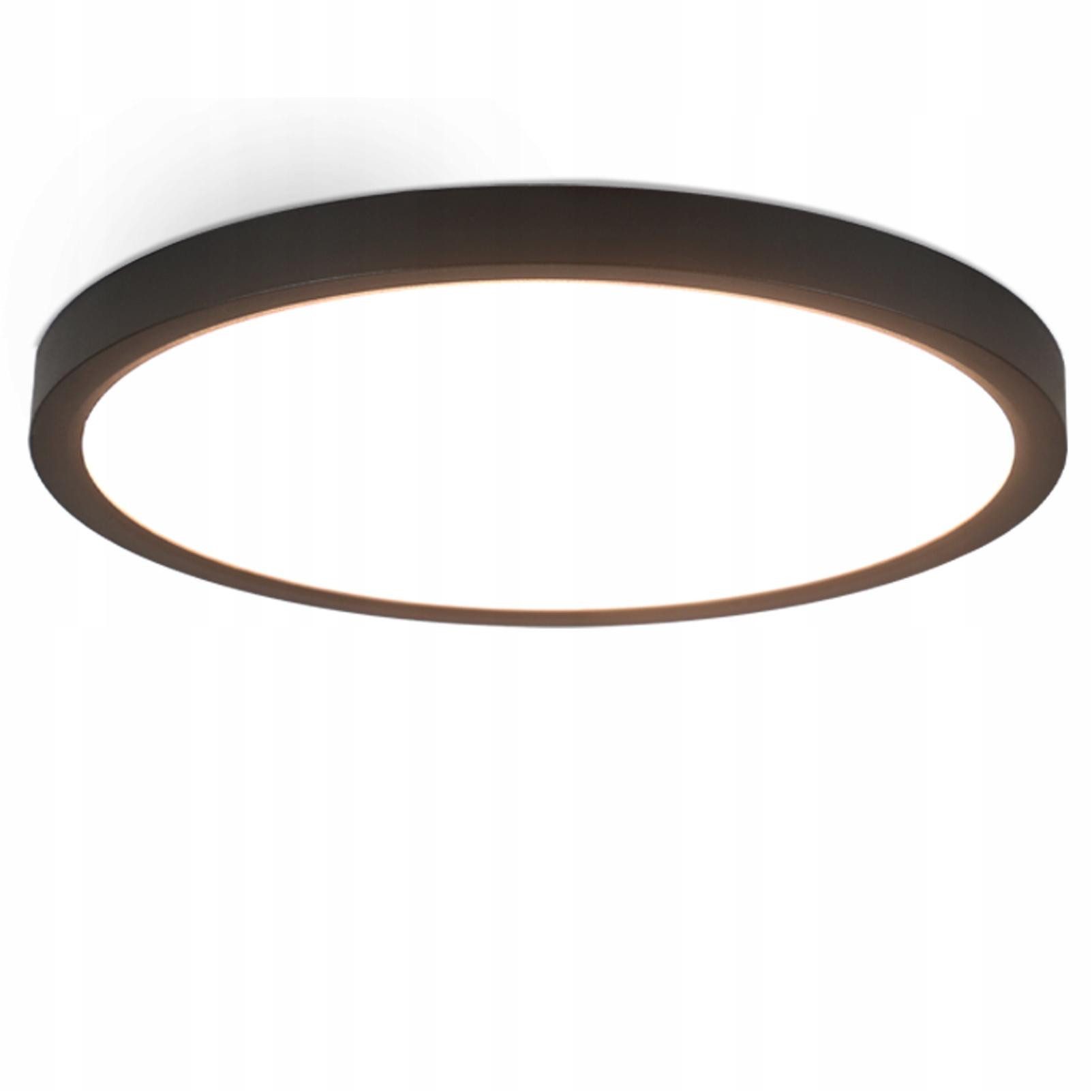 ZMH LED Deckenleuchte Schwarz/Weiß Rund Deckenlampe 24W Flach für Flur Wohn günstig online kaufen