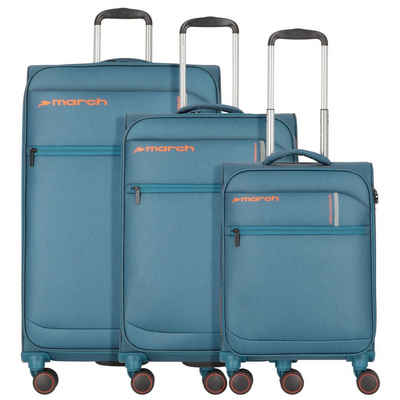 March15 Trading Trolleyset Silhouette, 4 Rollen, (3-teilig, 3 tlg), Polyester