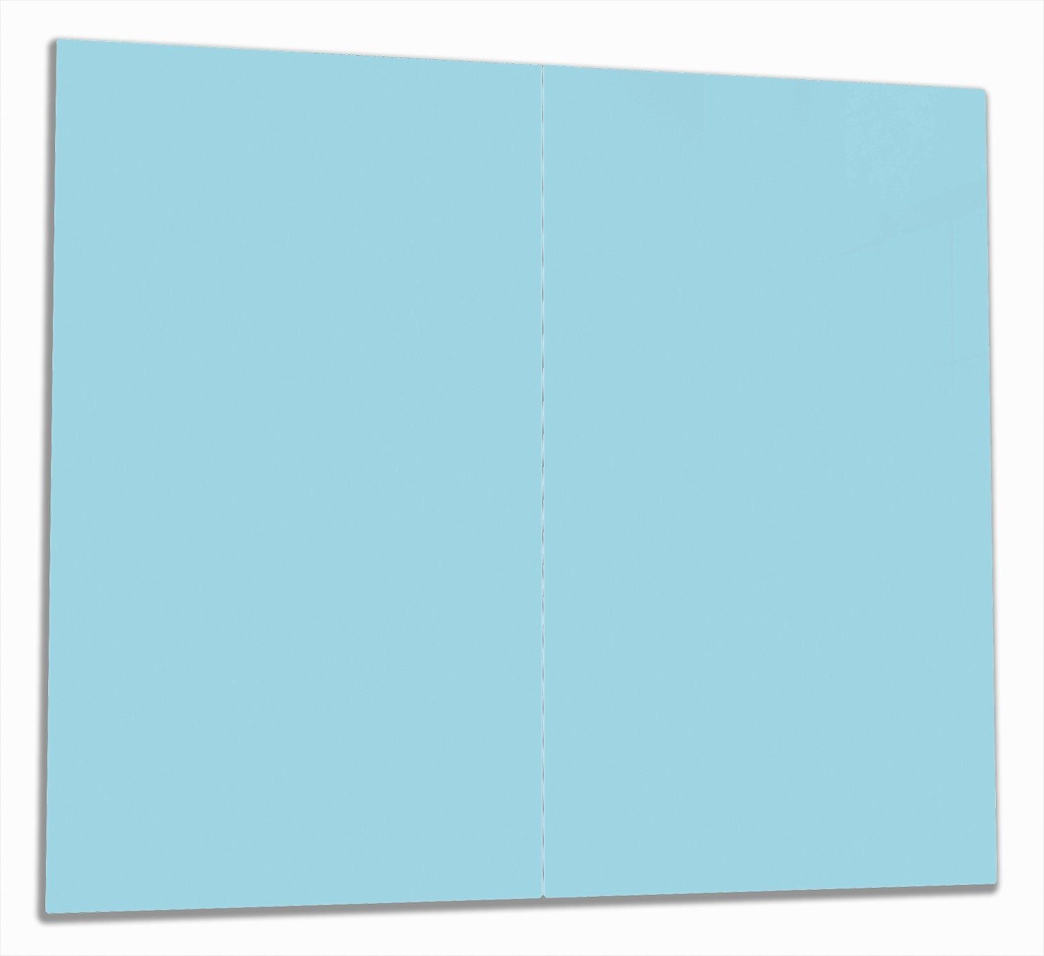 Wallario Herd-Abdeckplatte Pastellblau, ESG-Sicherheitsglas, (Glasplatte, 2 tlg., inkl. 5mm Noppen), verschiedene Größen