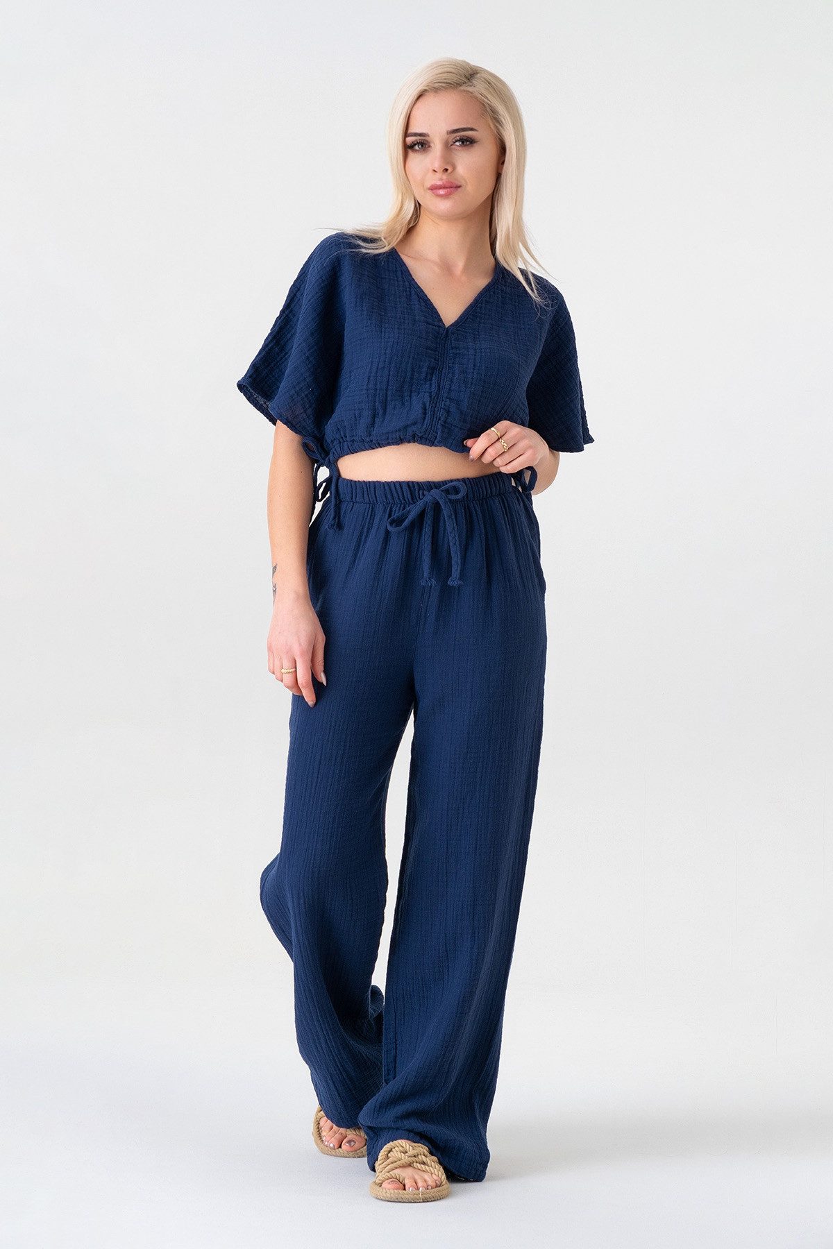 WENOR Palazzohose Damen Musselin-Hose - Sommerhose günstig online kaufen