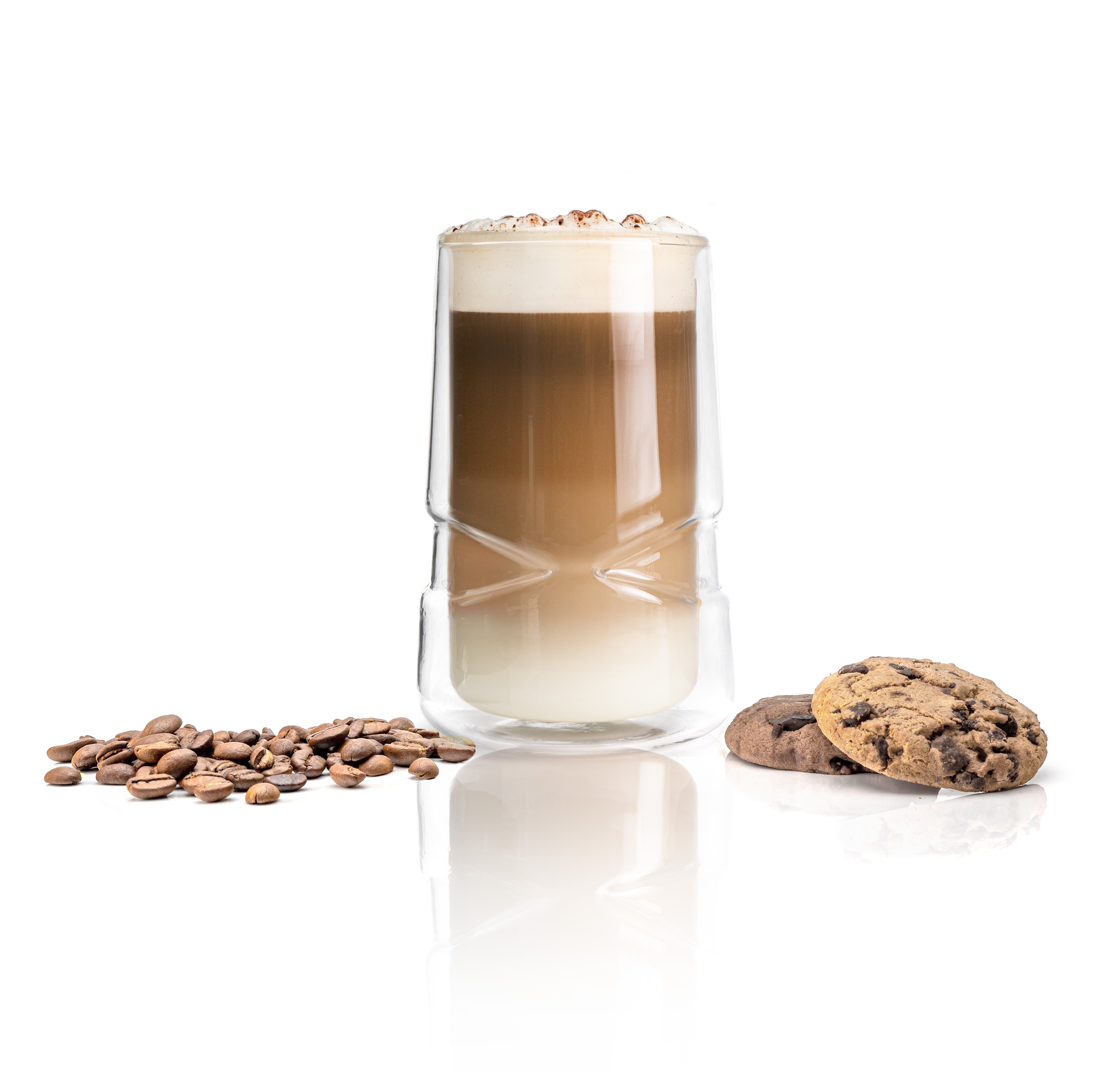 Kemes Glas Latte Macchiato Gläser Doppelwandige Thermogläser, 4-tlg., Glas