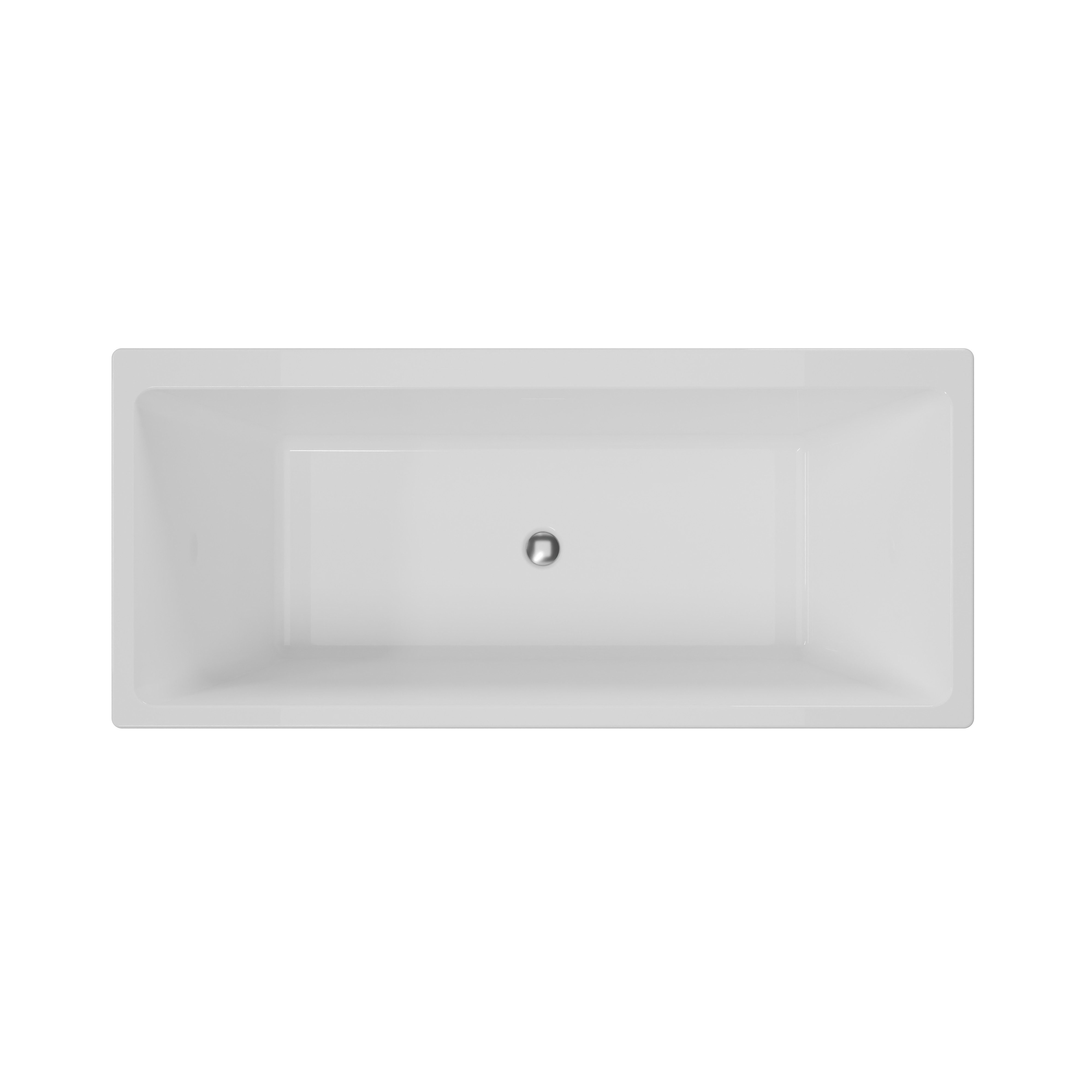 Schulte Badewanne Tiber Vorwand, Sanitäracryl, Weiß, (Komplett-Set mit Fußgestell, Ablauf und vormontierter Schürze), 170x75 cm