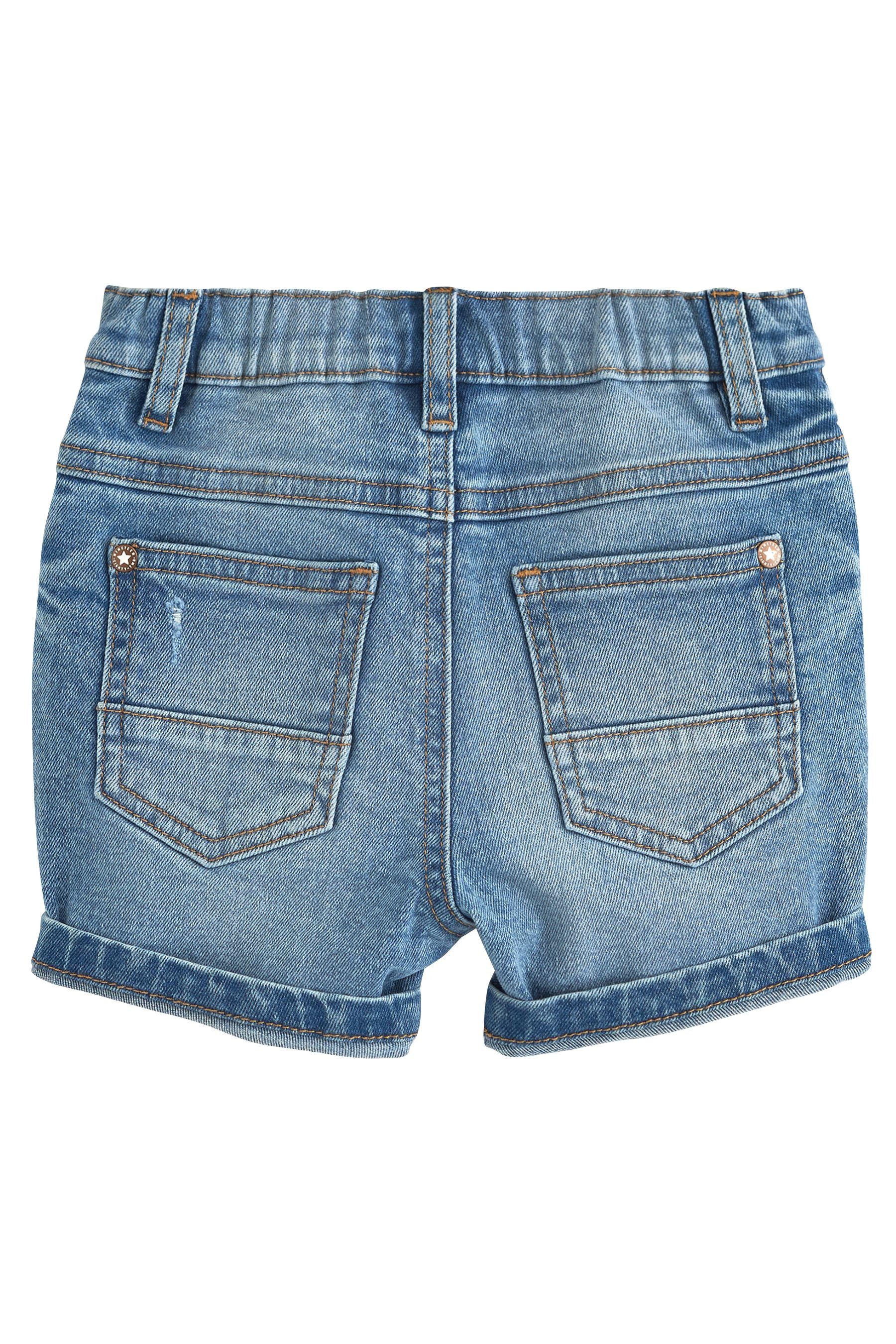 Next Jeansshorts Denim-Shorts Light (1-tlg) Blue Distressed