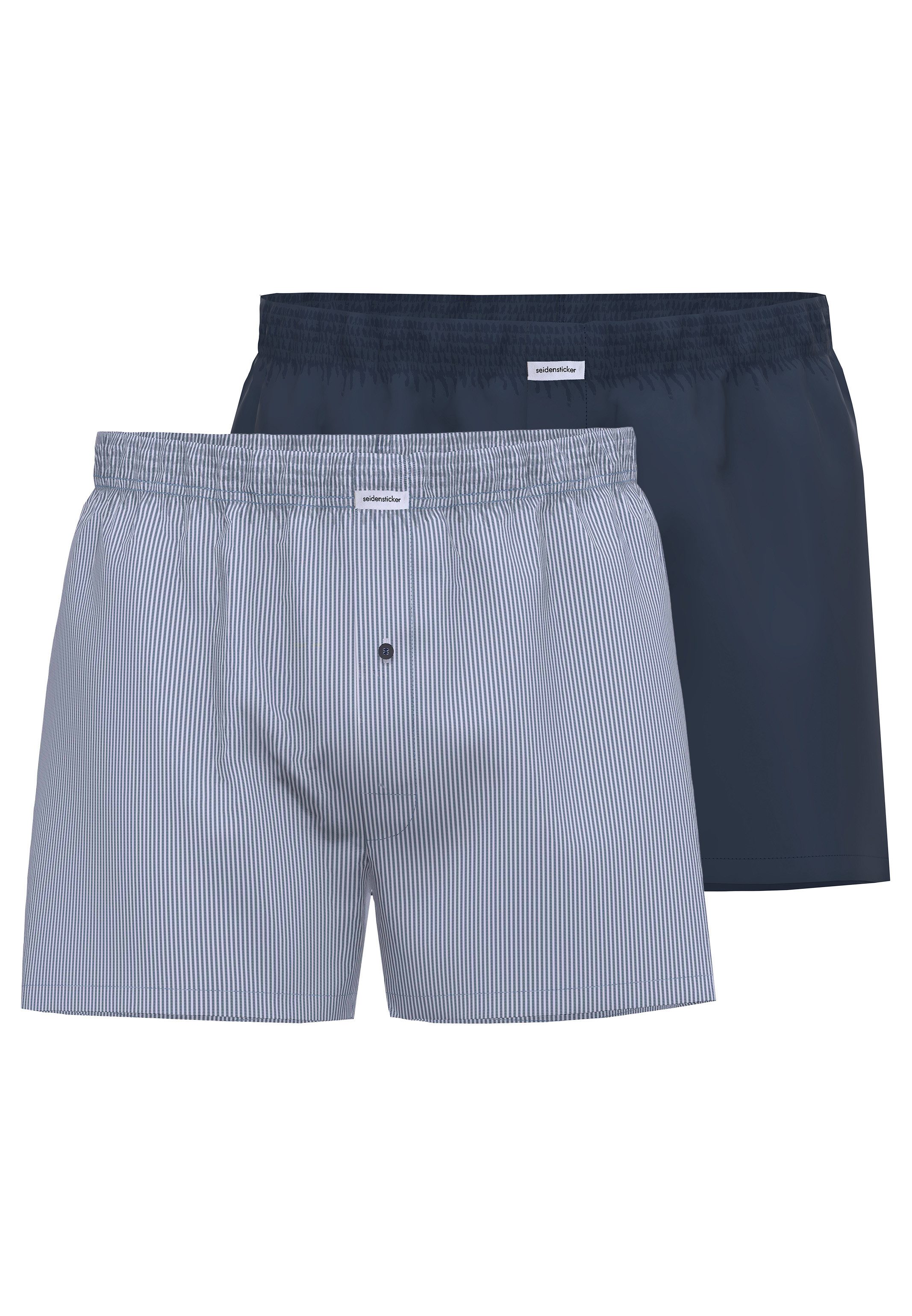 seidensticker Boxershorts 2er Pack Web (Spar-Set, 2-St) Boxershorts - Baumwolle - mit Eingriff - Atmungsaktiv - Feine Webware