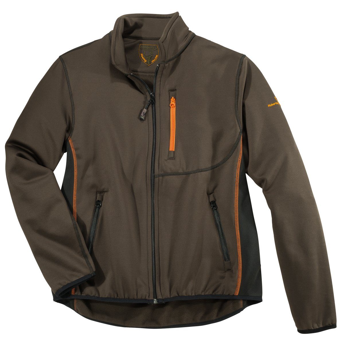 Hubertus Fleecejacke Hubertus XXL Funktions-Fleecejacke braun/schwarz