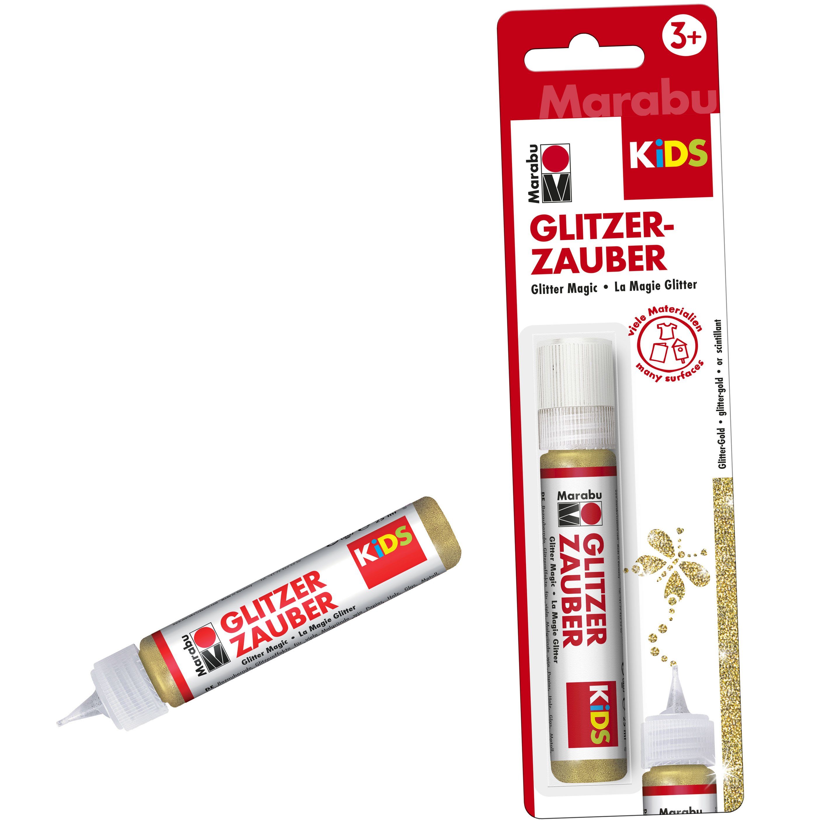 Marabu Malstift Marabu KiDS Glitzerfarbe "Glitzerzauber", glitter-gold