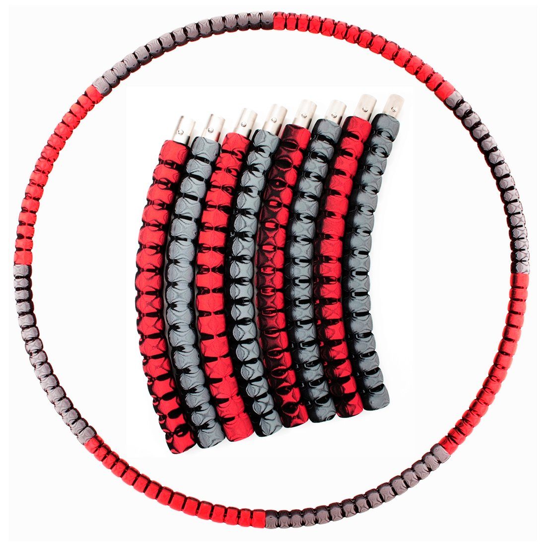 SHG Hula-Hoop-Reifen 8 teilig kg - befüllbar bis 4 cm, 0,8 94 Edelstahlkern
