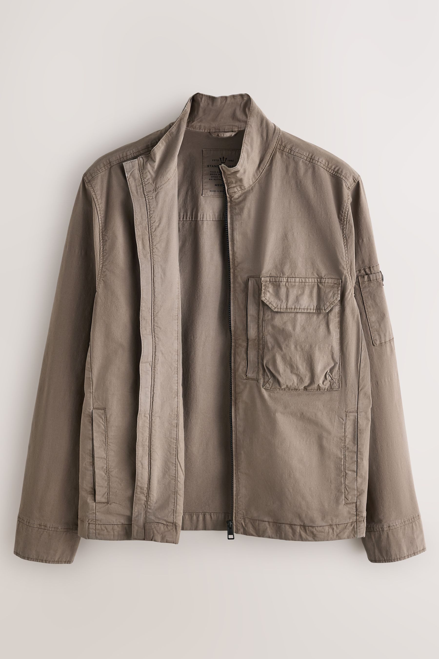 Next Hemdjacke Hemdjacke mit Reißverschluss (1-St)