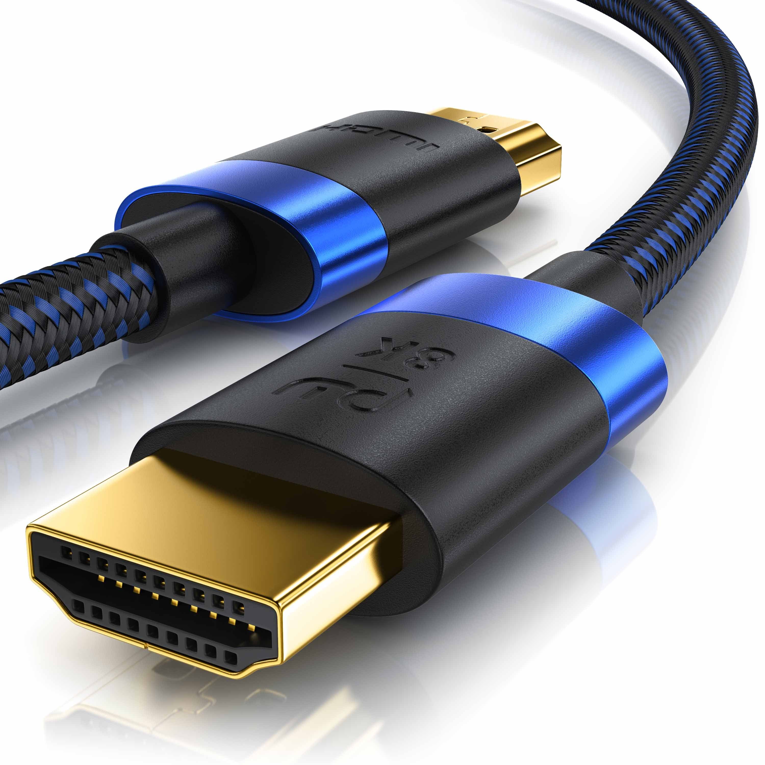 Primewire HDMI-Kabel, 2.1, HDMI Typ A (25 cm), 8K @ 120Hz / 4K @ 240Hz DSC, Ultra High Speed, Nylonummantelung, 0,25m