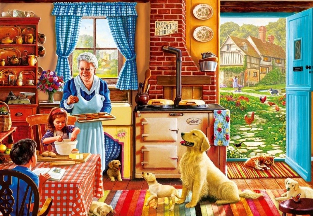 Bluebird Puzzle Puzzle Cottage Interior, Puzzleteile