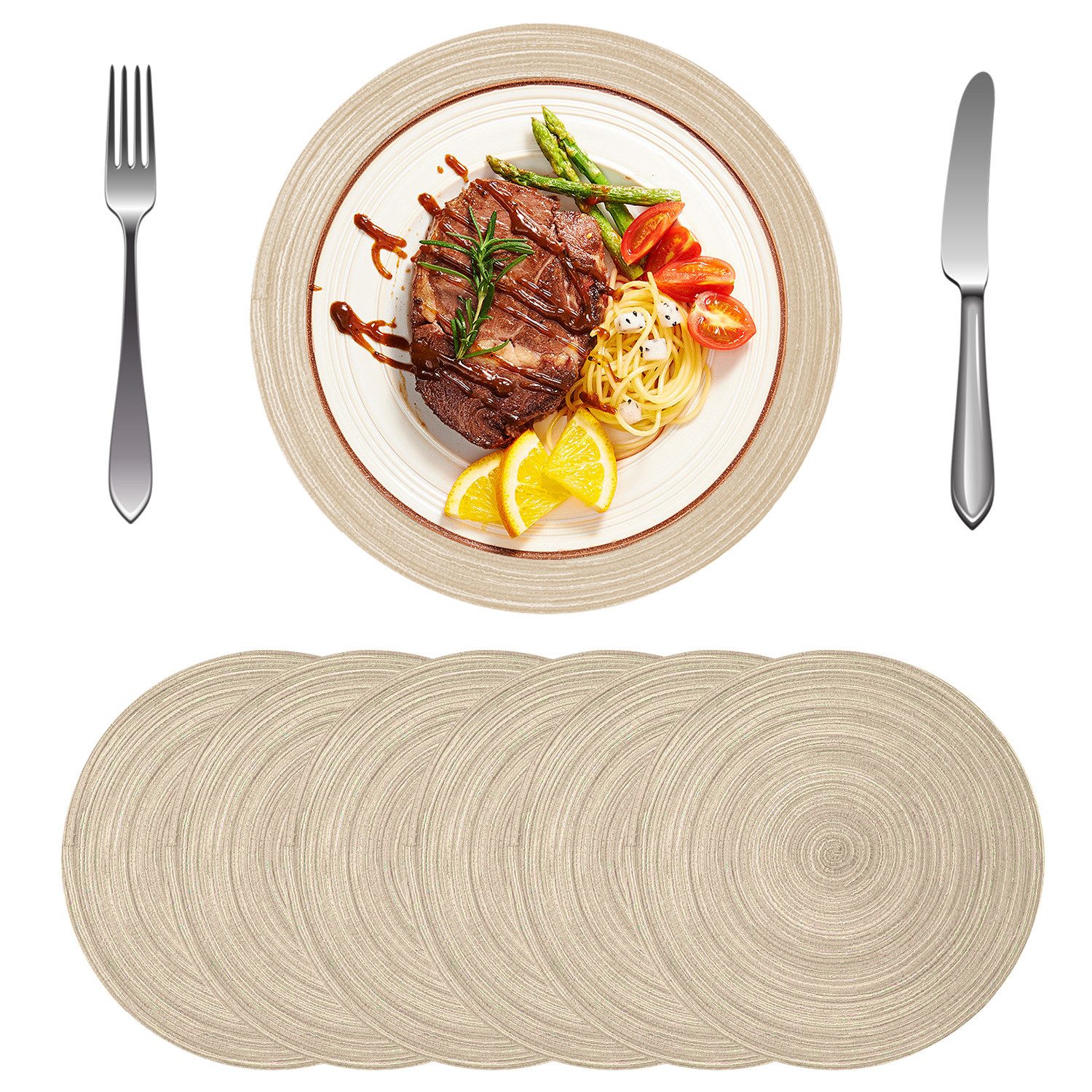 RWEUOQ Platzset Tischset Platz-Matten Platzdeckchen Tischsets günstig online kaufen