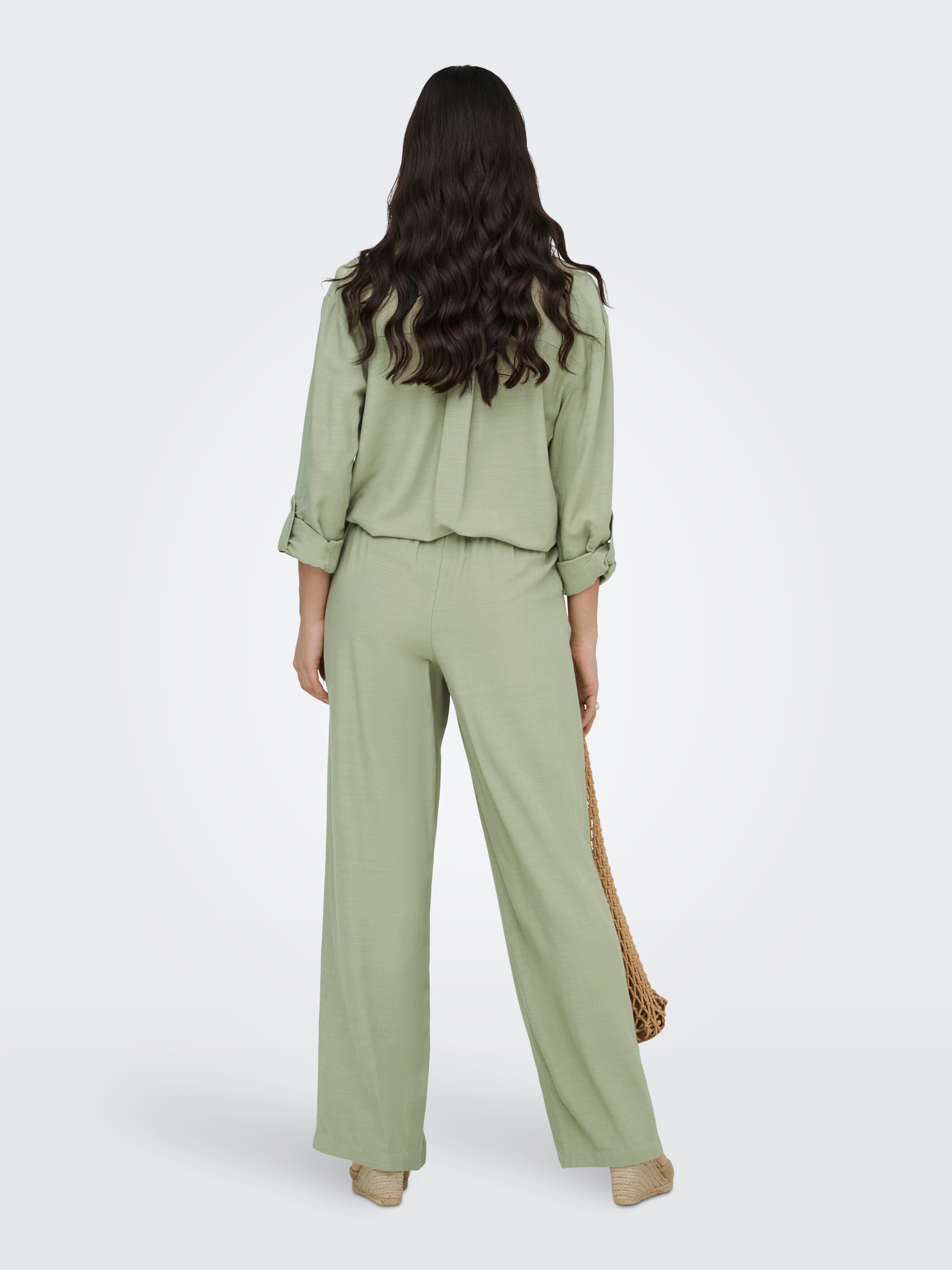 JDY Schlupfhose JDYCAYA LINEN MW PANT WVN DIA Sommerhose mit Leinen