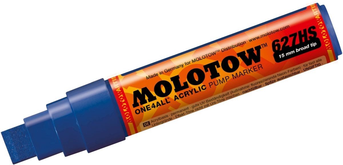 MOLOTOW Permanentmarker Permanentmarker One4All 627 HS nachfüllbar 15mm echtblau