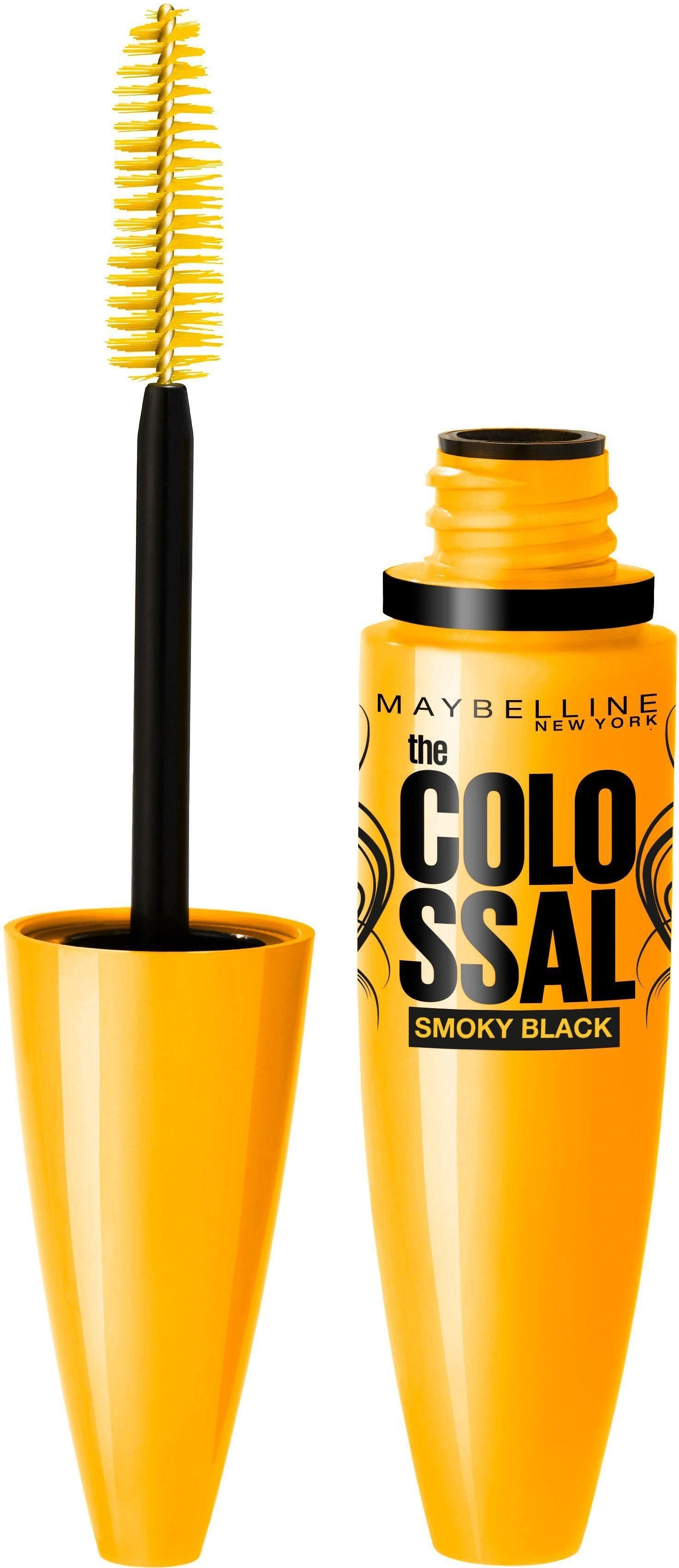 MAYBELLINE NEW YORK Mascara Collagen-Formel Smoky Eyes, The Intensiv Colossal pflegende Volum' Express