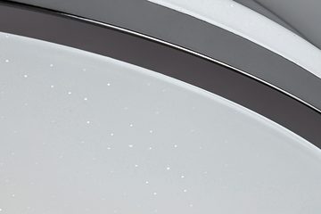 Rabalux LED Deckenleuchte "Linden" Metall, silber, rund, 50W, 4500lm, ø490mm, dimmbar mit Leuchtmittel Dimmart: mit Fernbedienung mit Memoryfunktion mit Timer