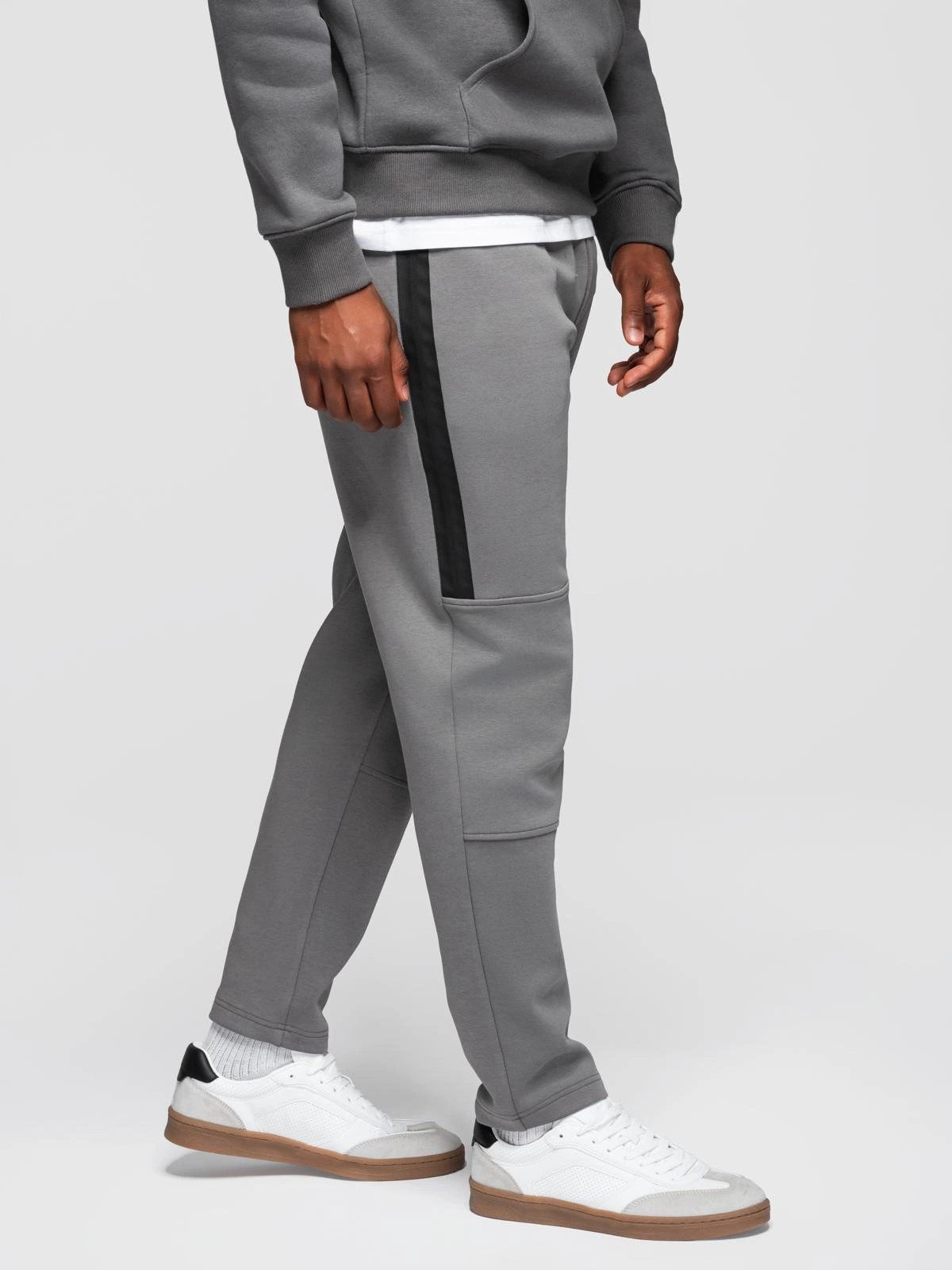 Sweathose Herren-Jogginghose mit geradem Bein und Gummidetails