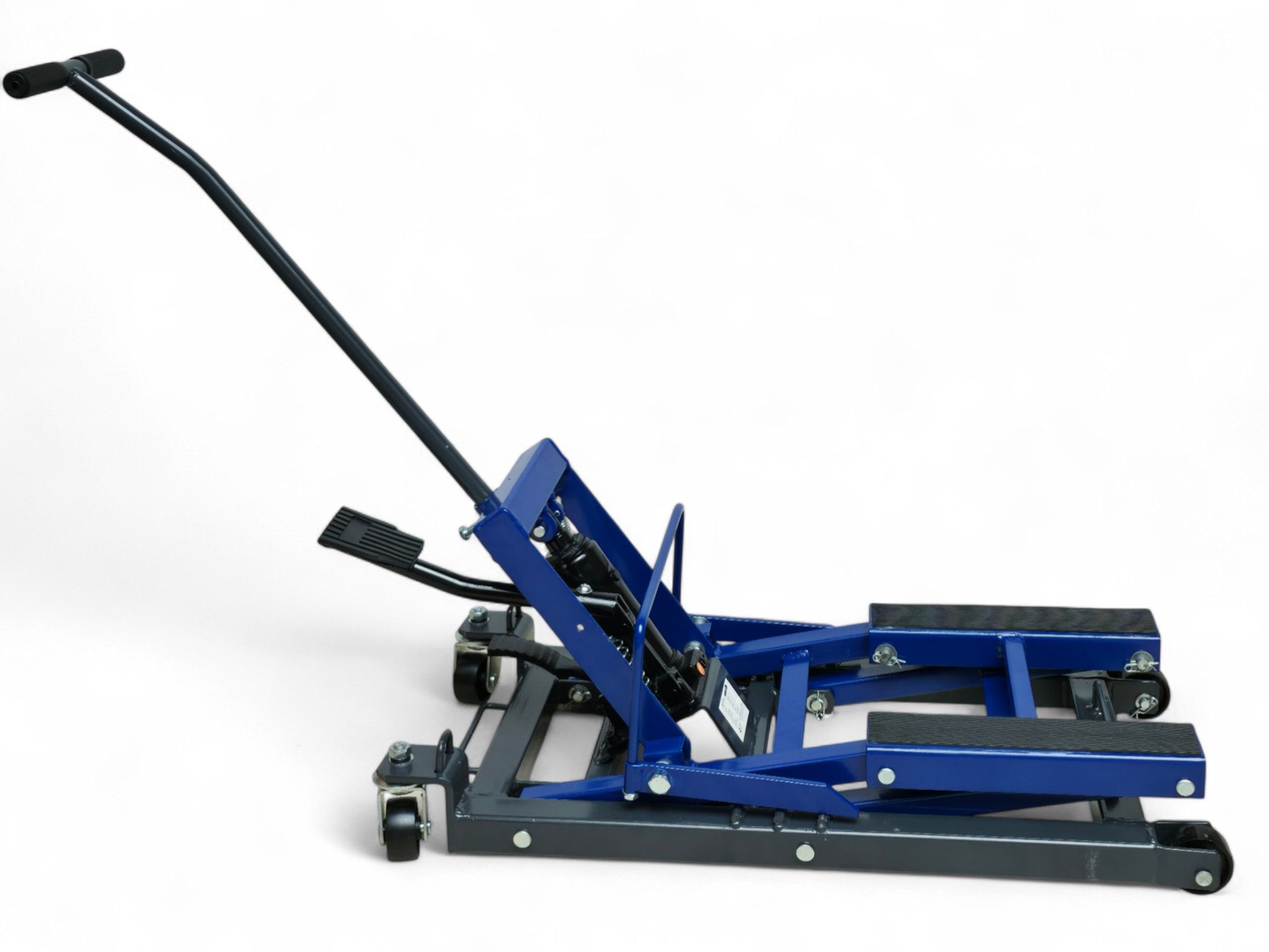 DeTec. Wagenheber Motorradhebebühne 680 kg Motorradheber Motorradlift mit Fußpumpe, max. Hubhöhe: 43 cm, Montagebock