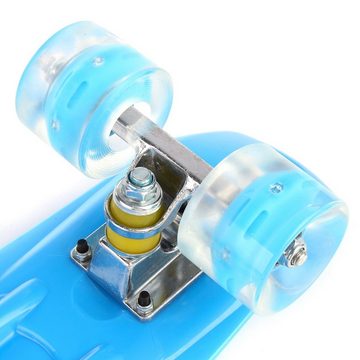 Insma Skateboard (1-St), 22" Kinder Miniboard 56cm LED Blinkende PU Rollen