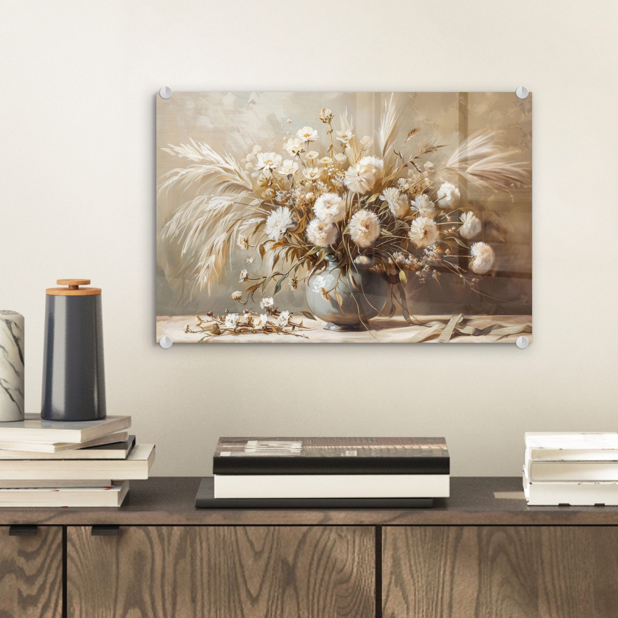 MuchoWow Acrylglasbild Blumen - Vase - günstig online kaufen