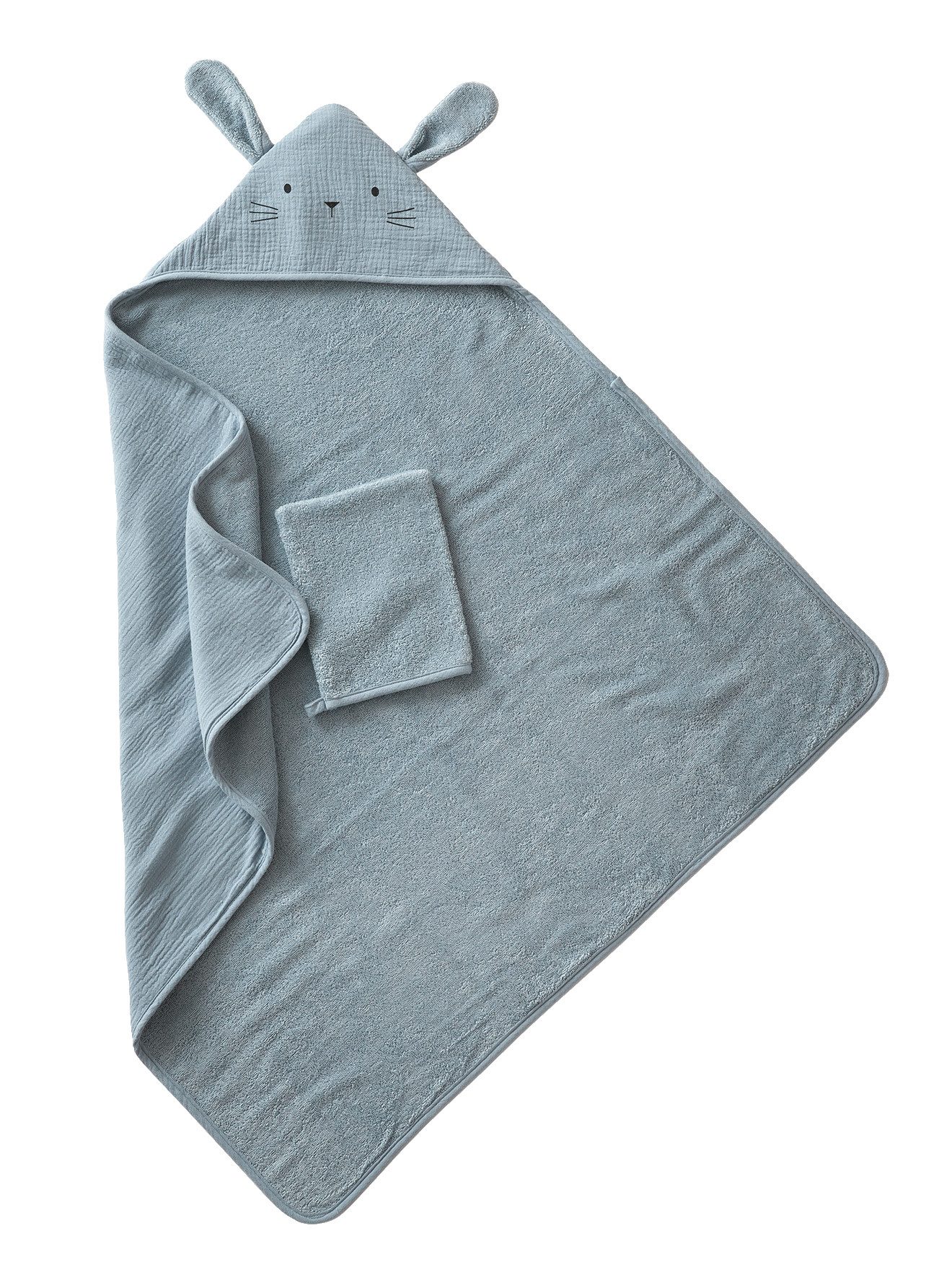 vertbaudet Kapuzenhandtuch Baby Kapuzenbadetuch & Waschhandschuh