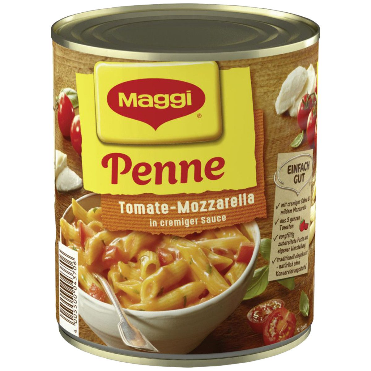 MAGGI Fertiggericht, Maggi Penne Tomate Mozzarella Nudel Eintopf in cremiger Sauce 810g