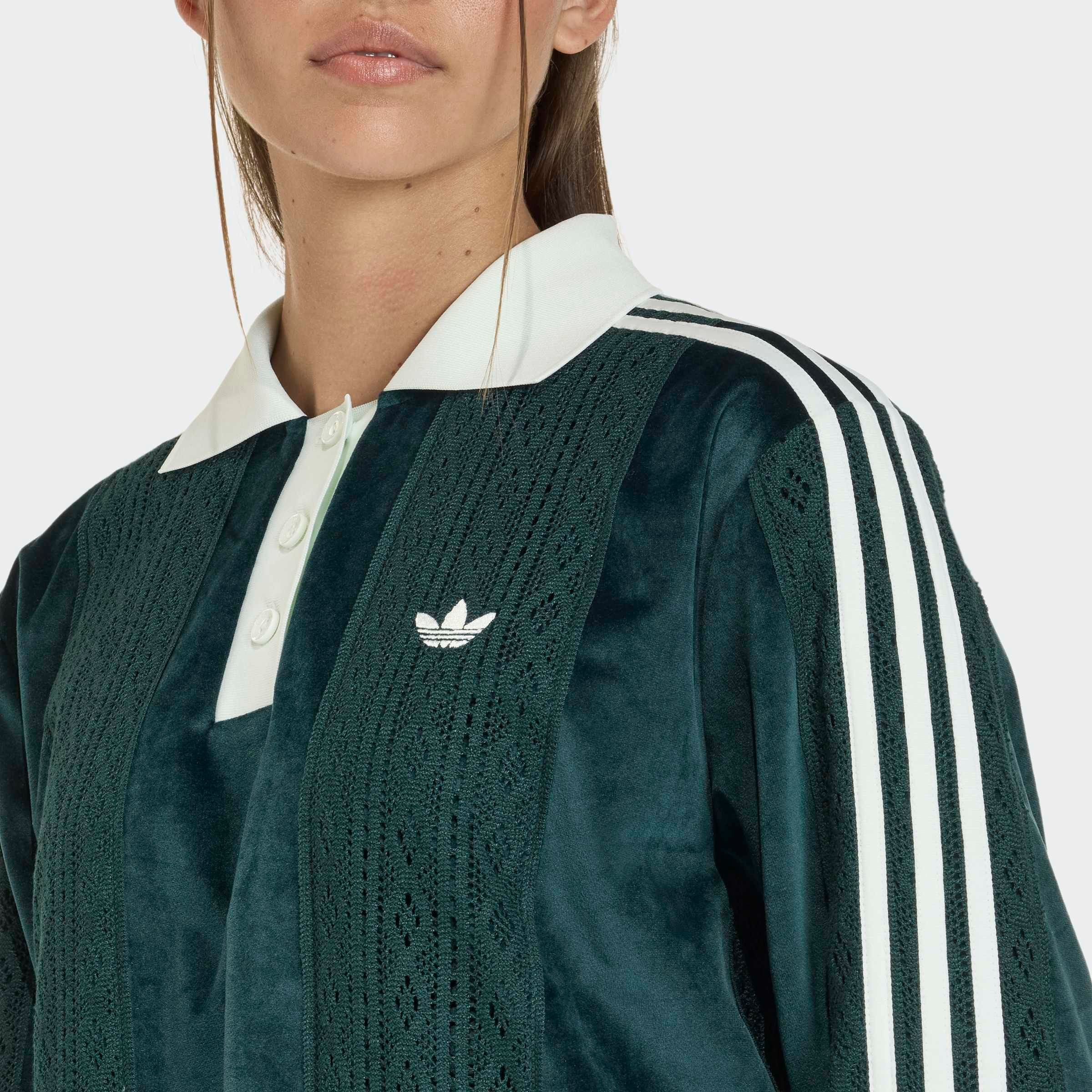 adidas Originals Langarmshirt ADIDAS ORIGINALS WINTERISED LONGSLEEVE TRIKOT Winterised Fußballtrikot, Mischung aus Velours und Häkelstoff