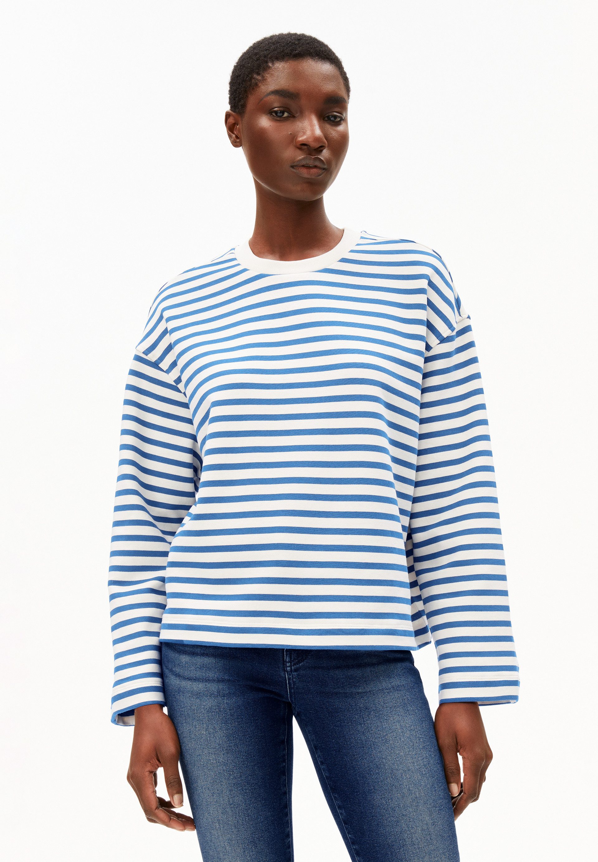 Armedangels Sweatshirt FRANKAA MAARLEN STRIPE Oversized günstig online kaufen
